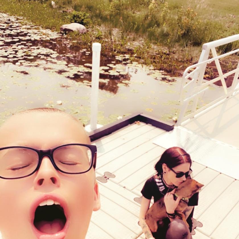 Picture of Lennox and my mom