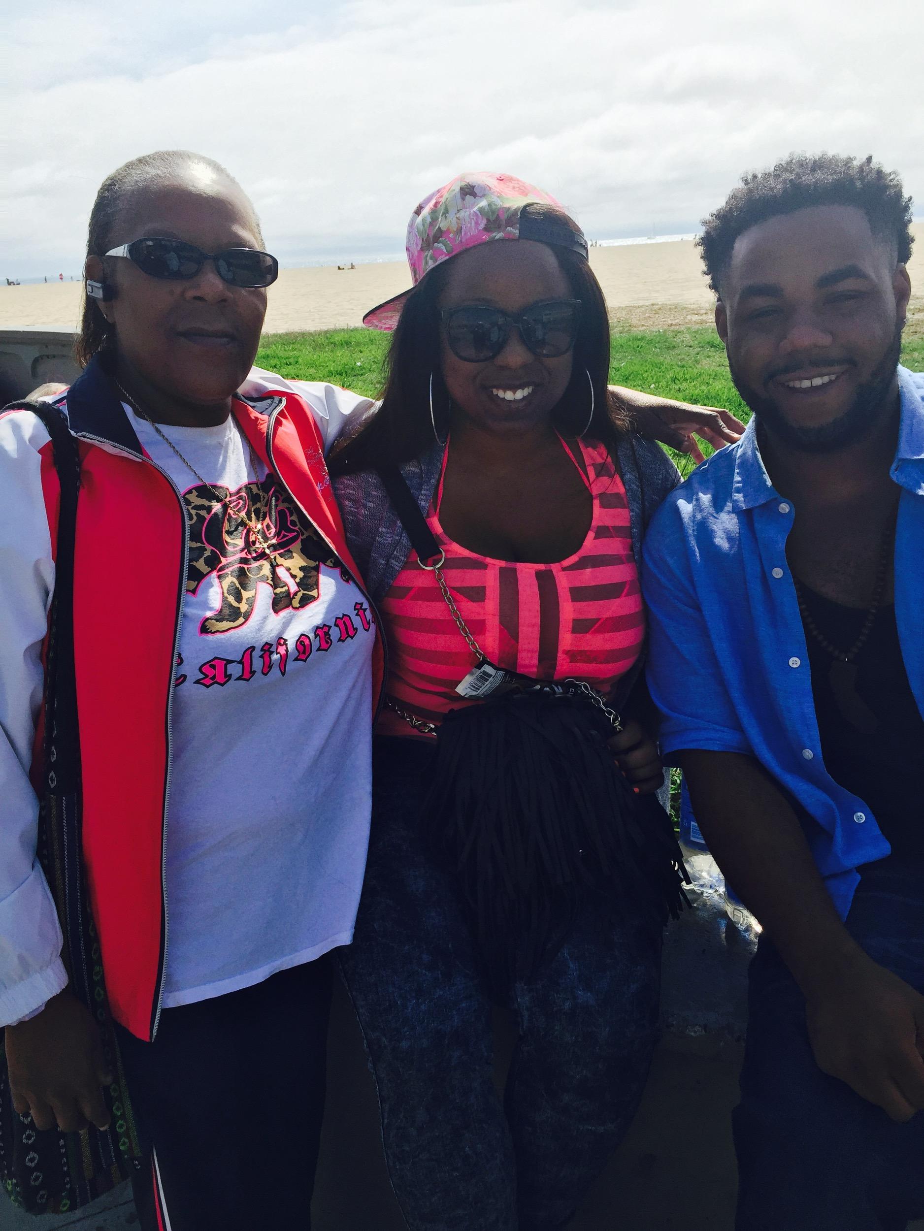 Sharon with her niece and nep…