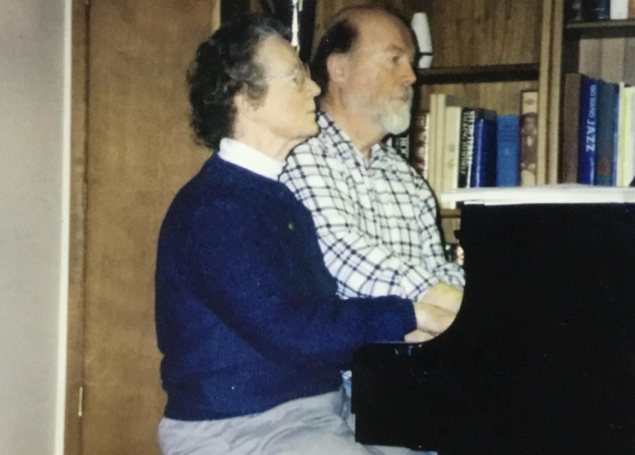 Roger with his sister, Janice