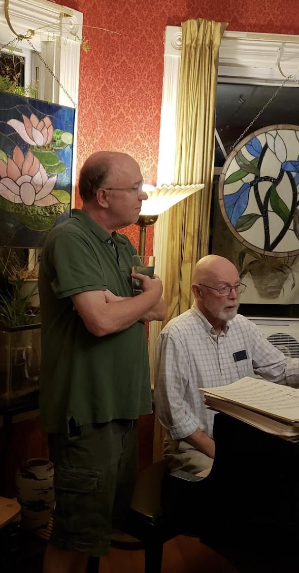 Grump and Brian at the piano …