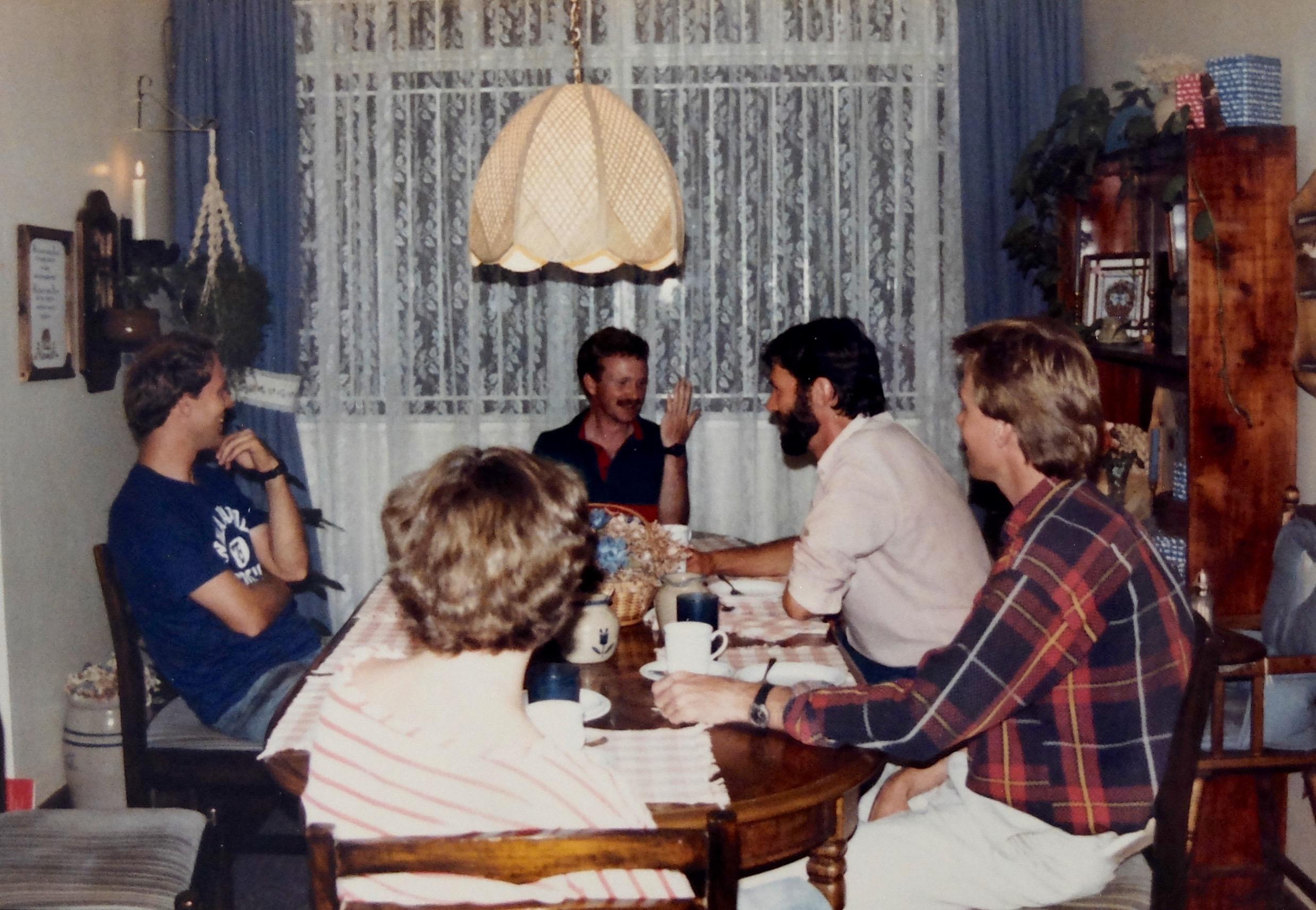 Friends at the table