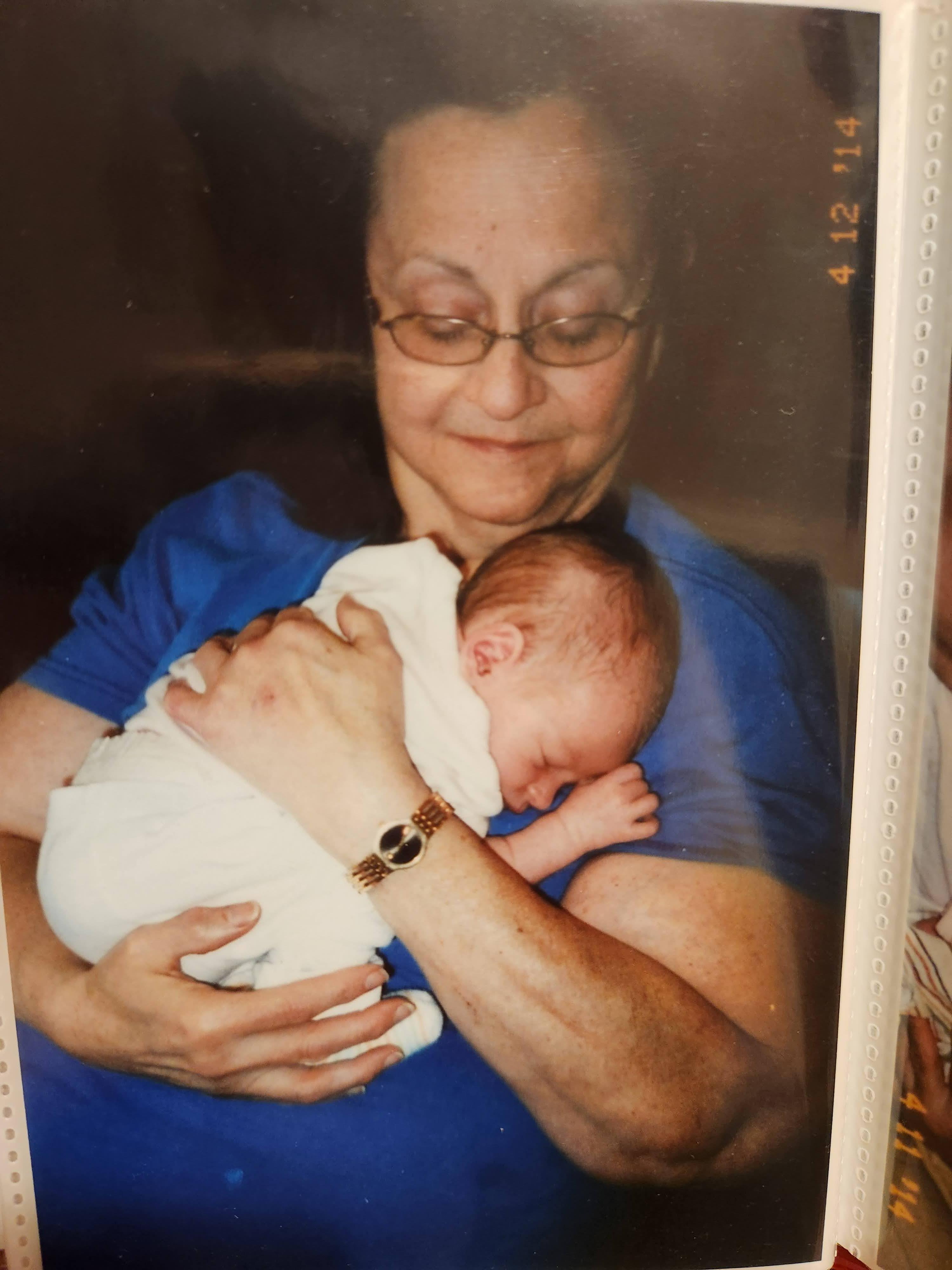 Mom visiting her grandaugher,…