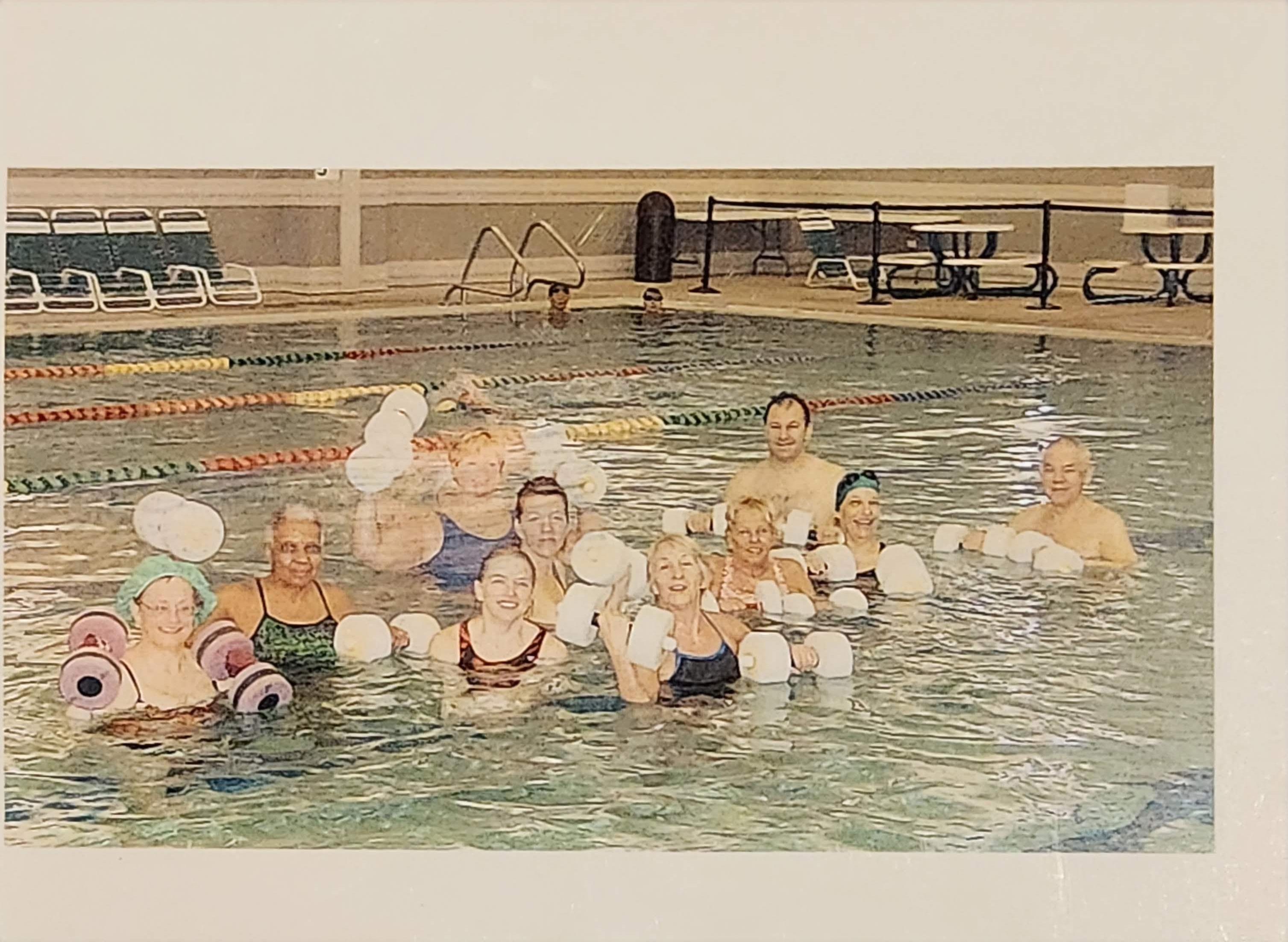 Jazzercize class. Mom is on t…