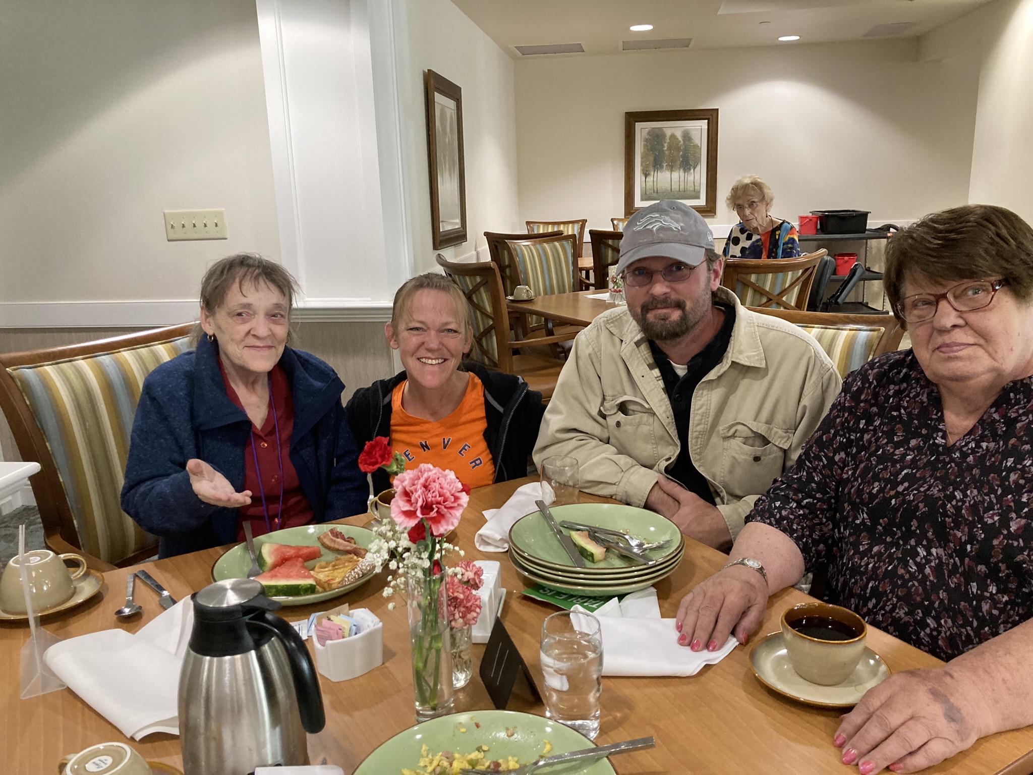 Nancy & Pat enjoying brea…