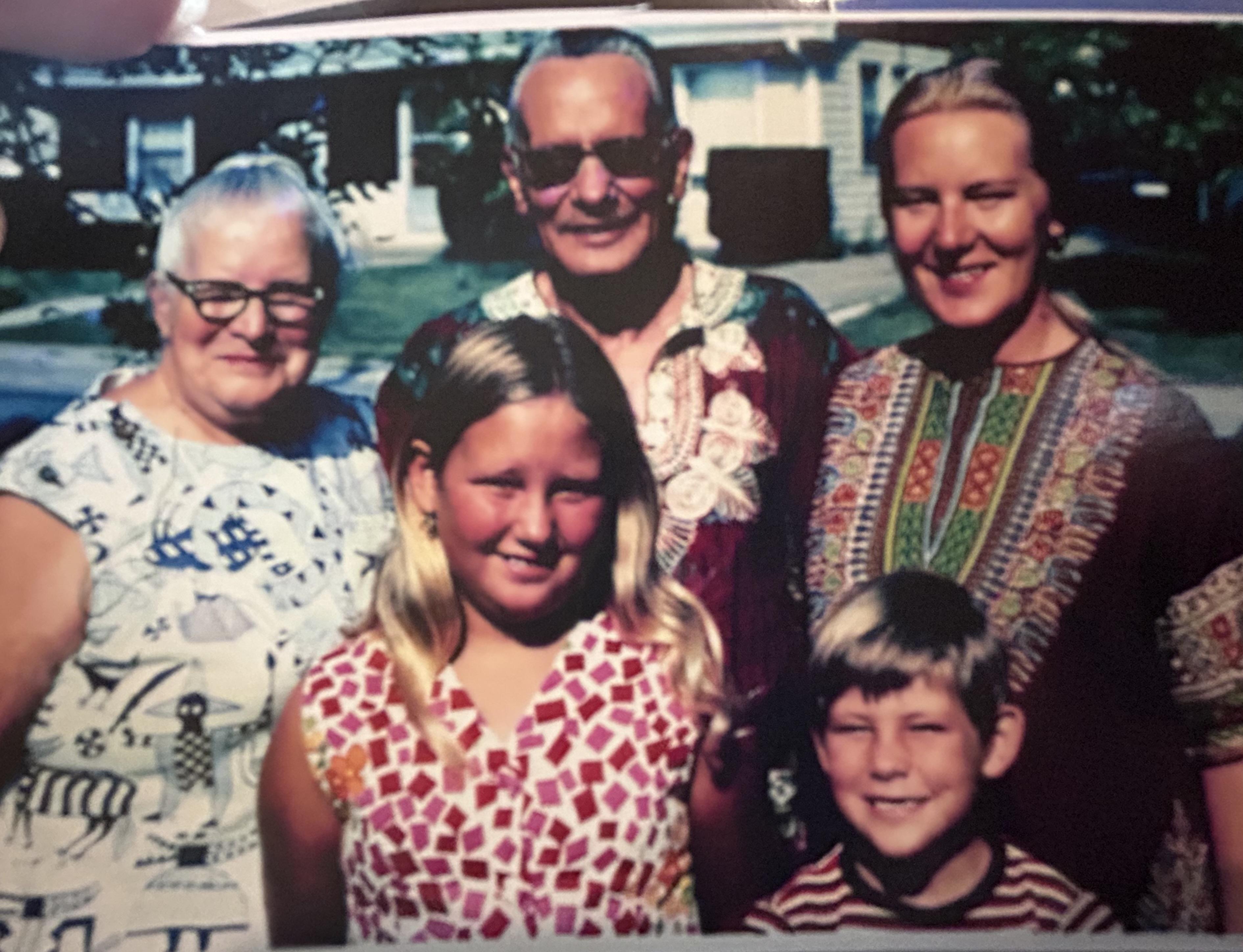Mom with her parents and her …