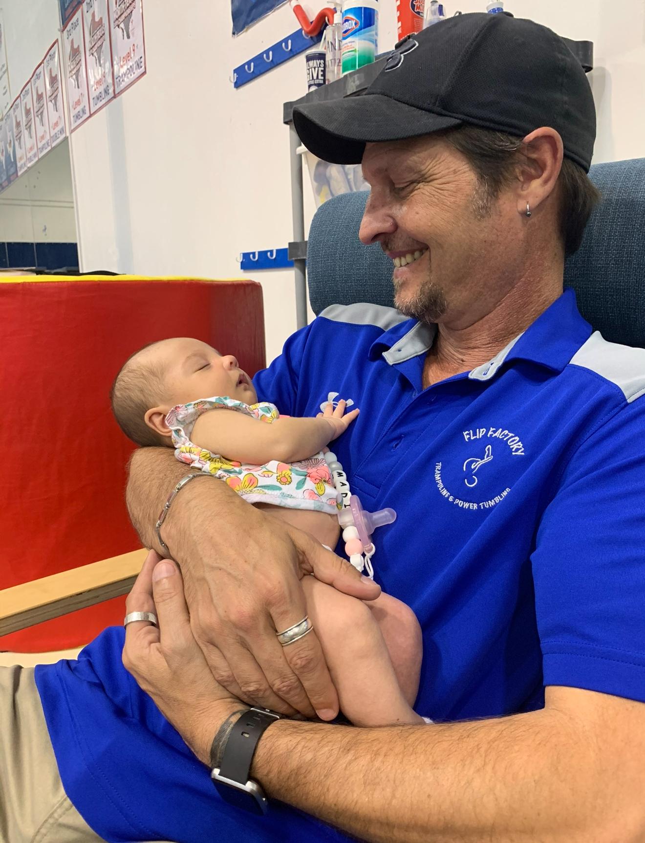 Holding Madi G for the first …