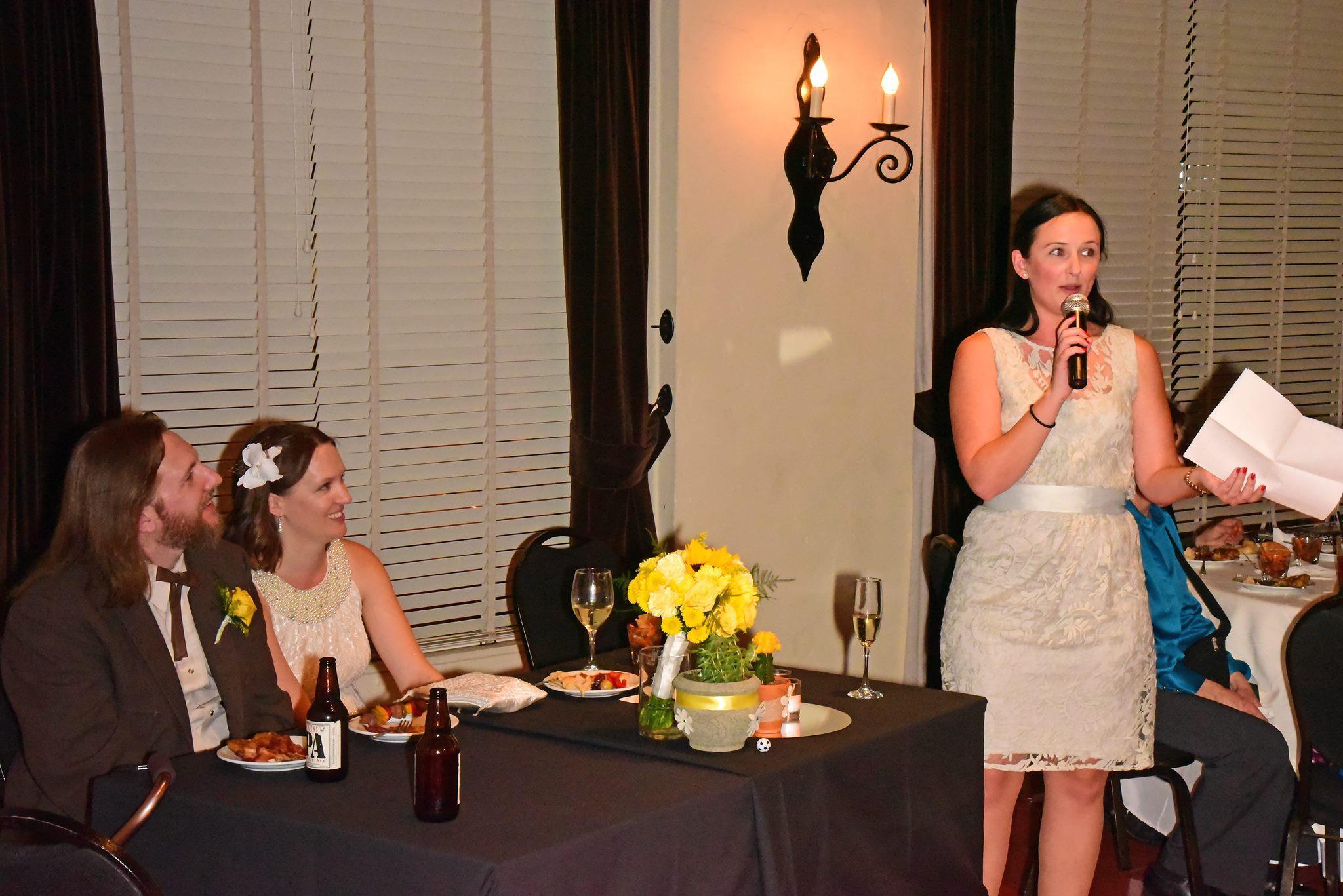 Jessica giving her toast at t…
