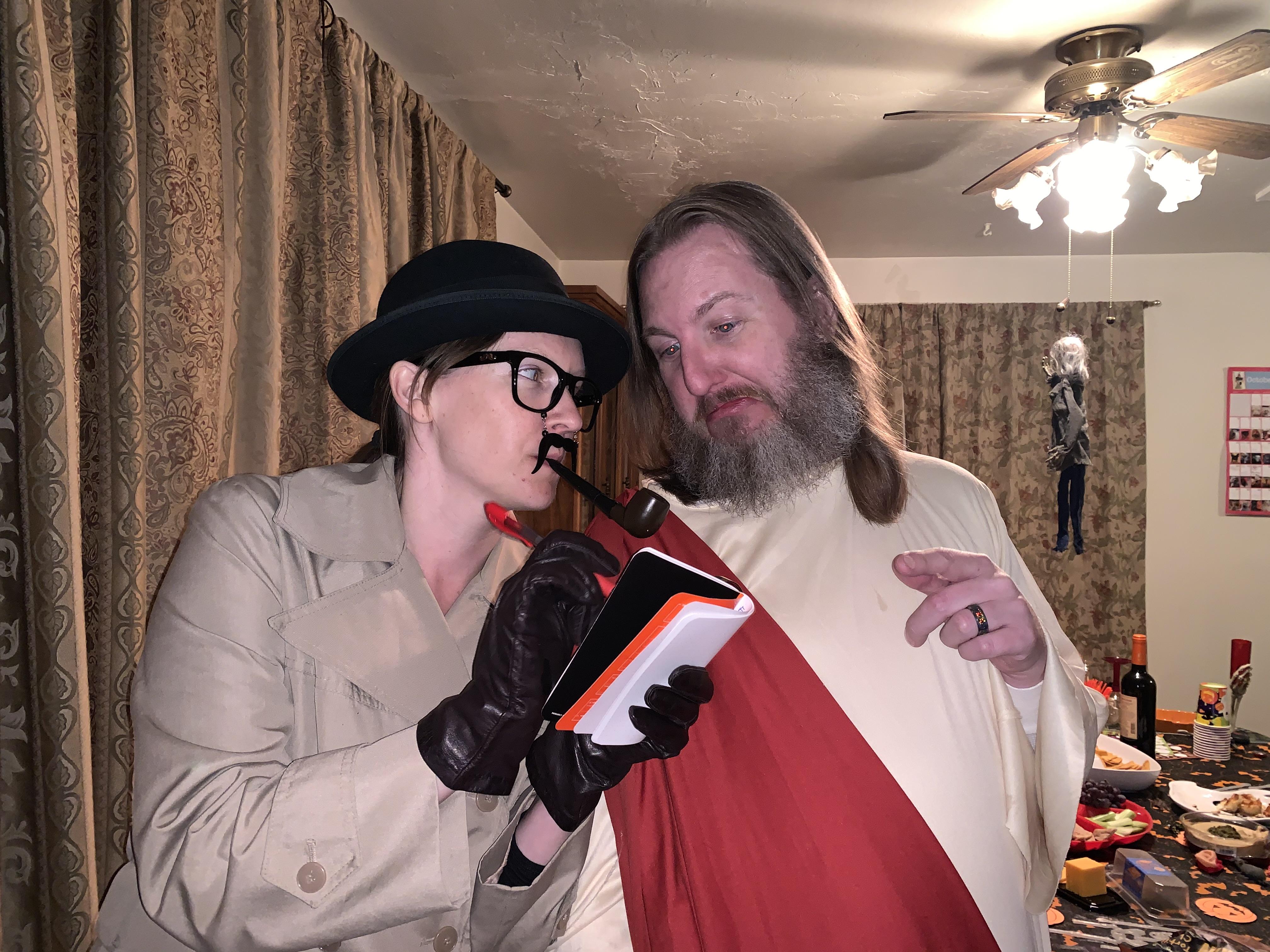Scott as Jesus and Rebecca as…