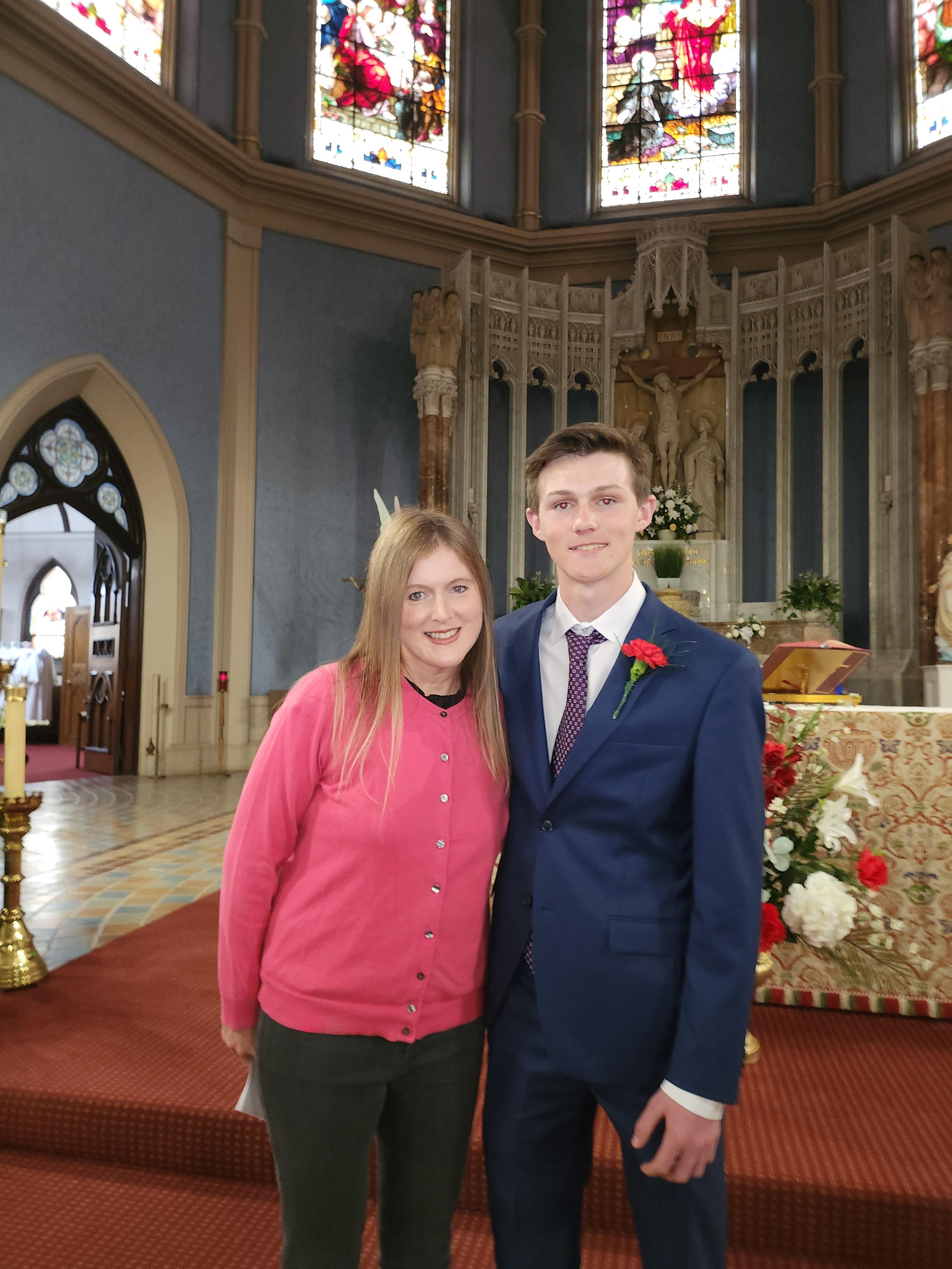 Christine with Braedan at his…
