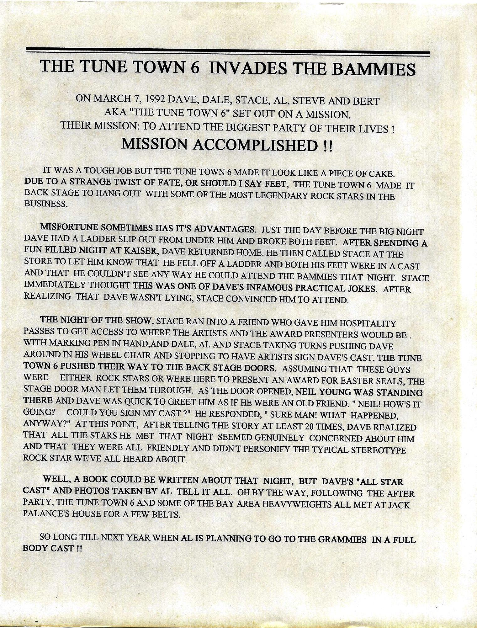Above is Dave’s write up of w…