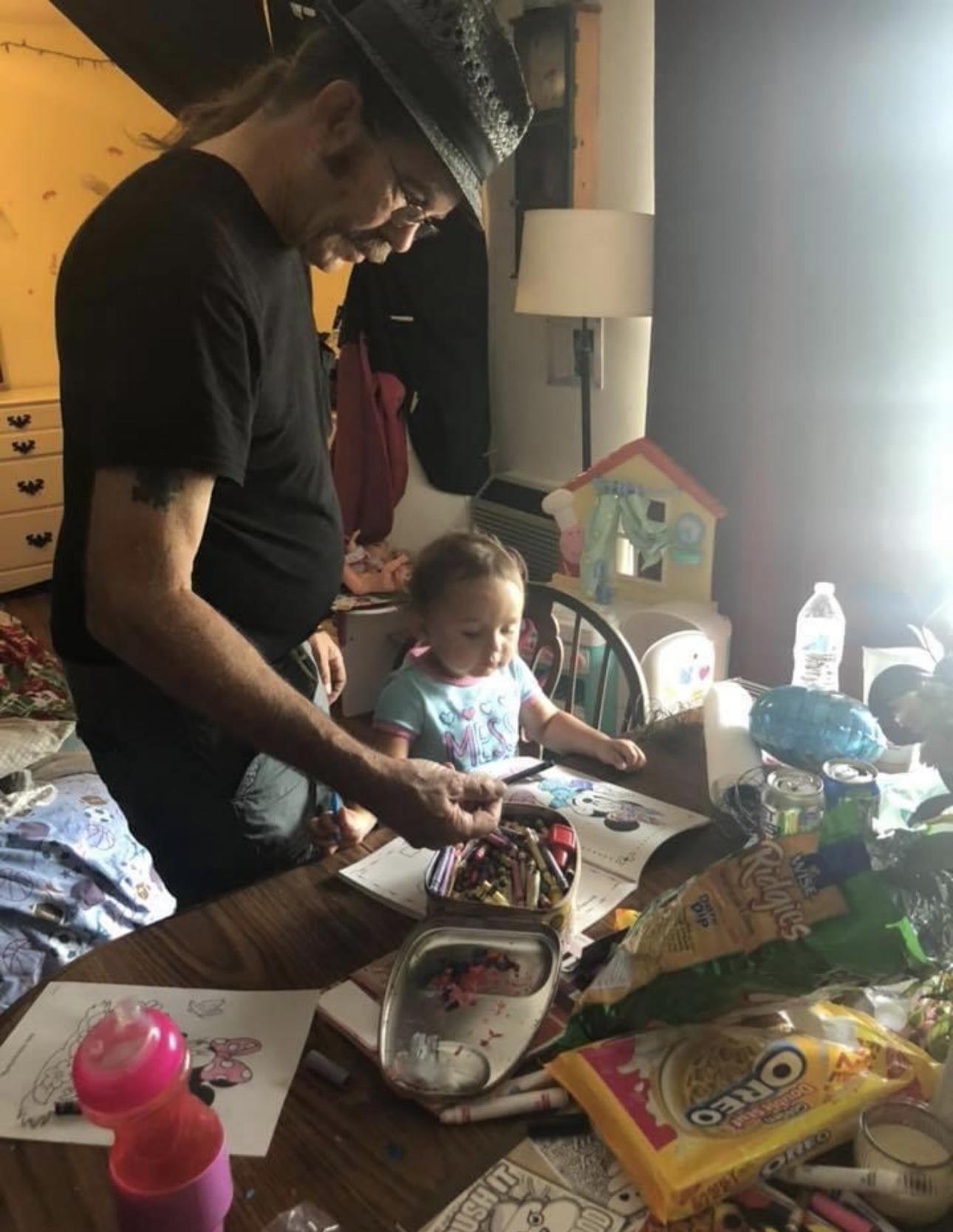 Coloring with papa