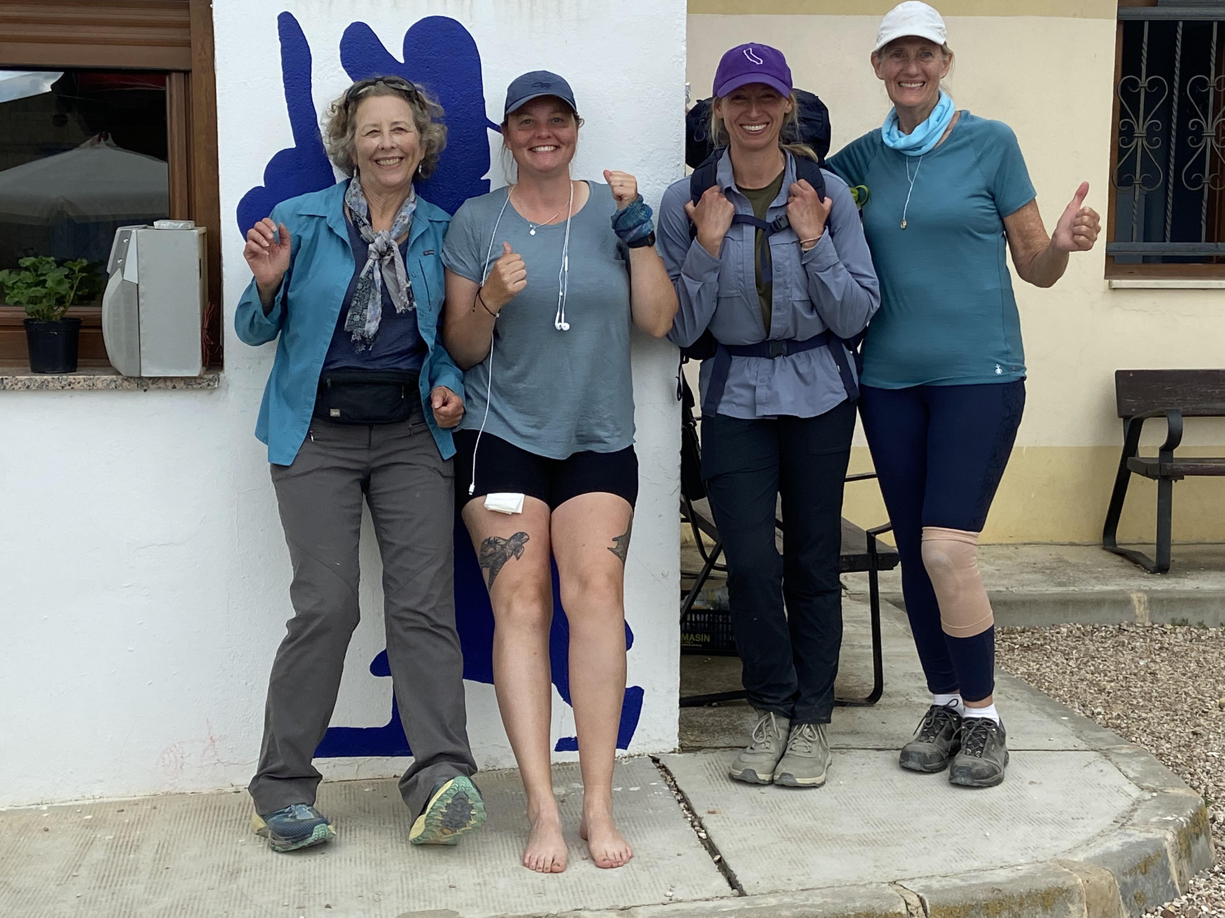 Teri, Lisa, Amy and Jax halfw…