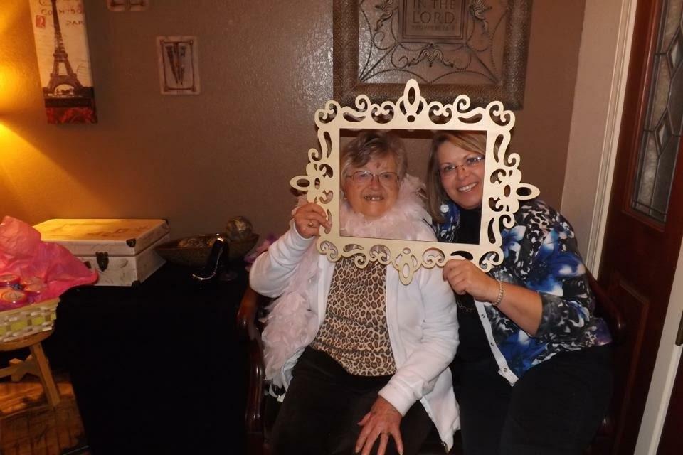 Kathy with her dear mother Cl…