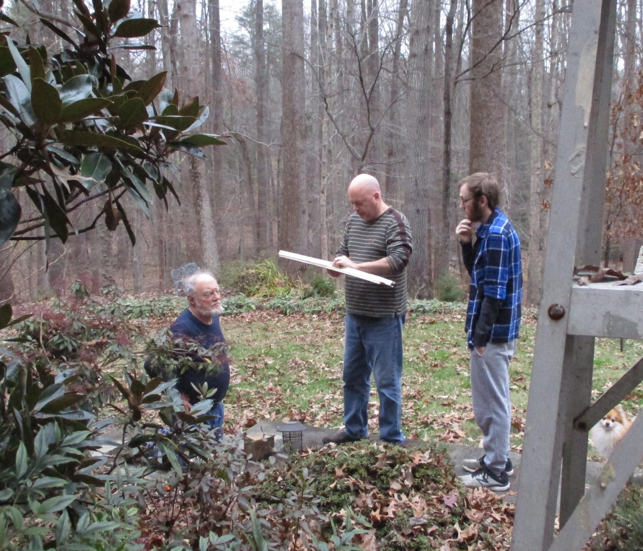 The men folk contemplating bi…