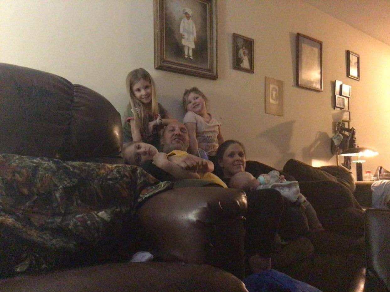 The whole family