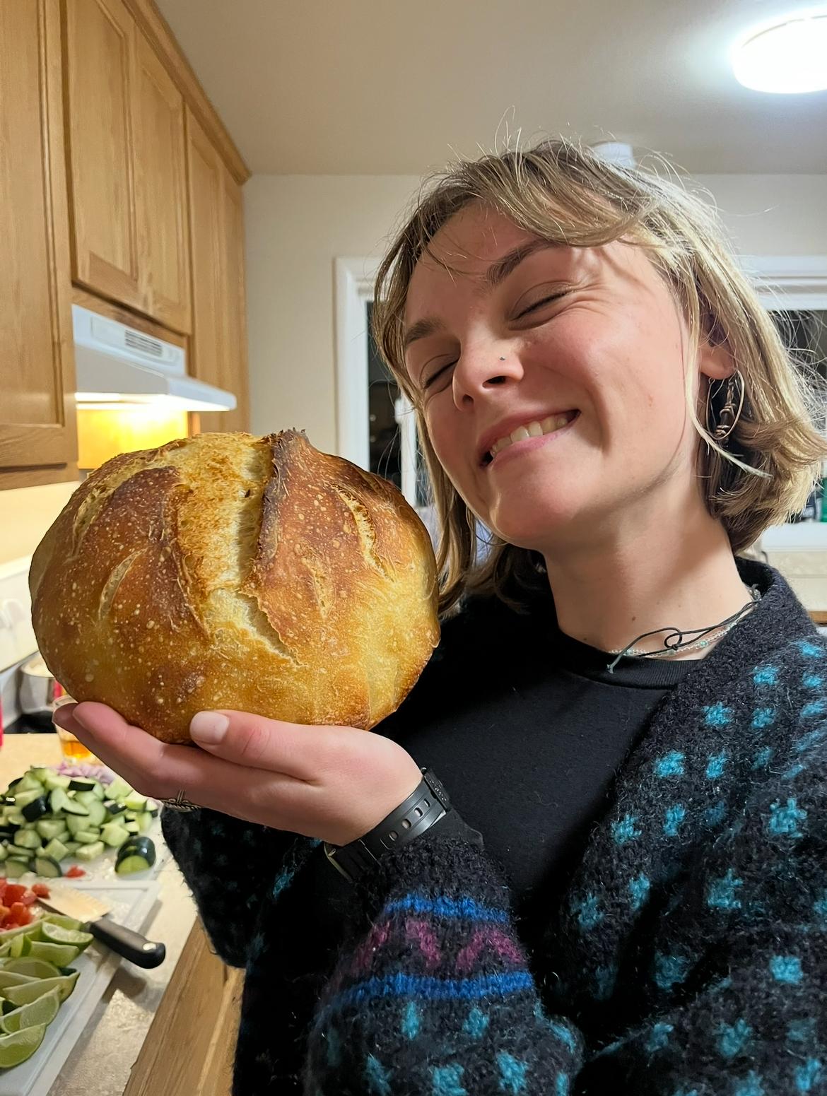 Anna’s first loaf of sourdoug…