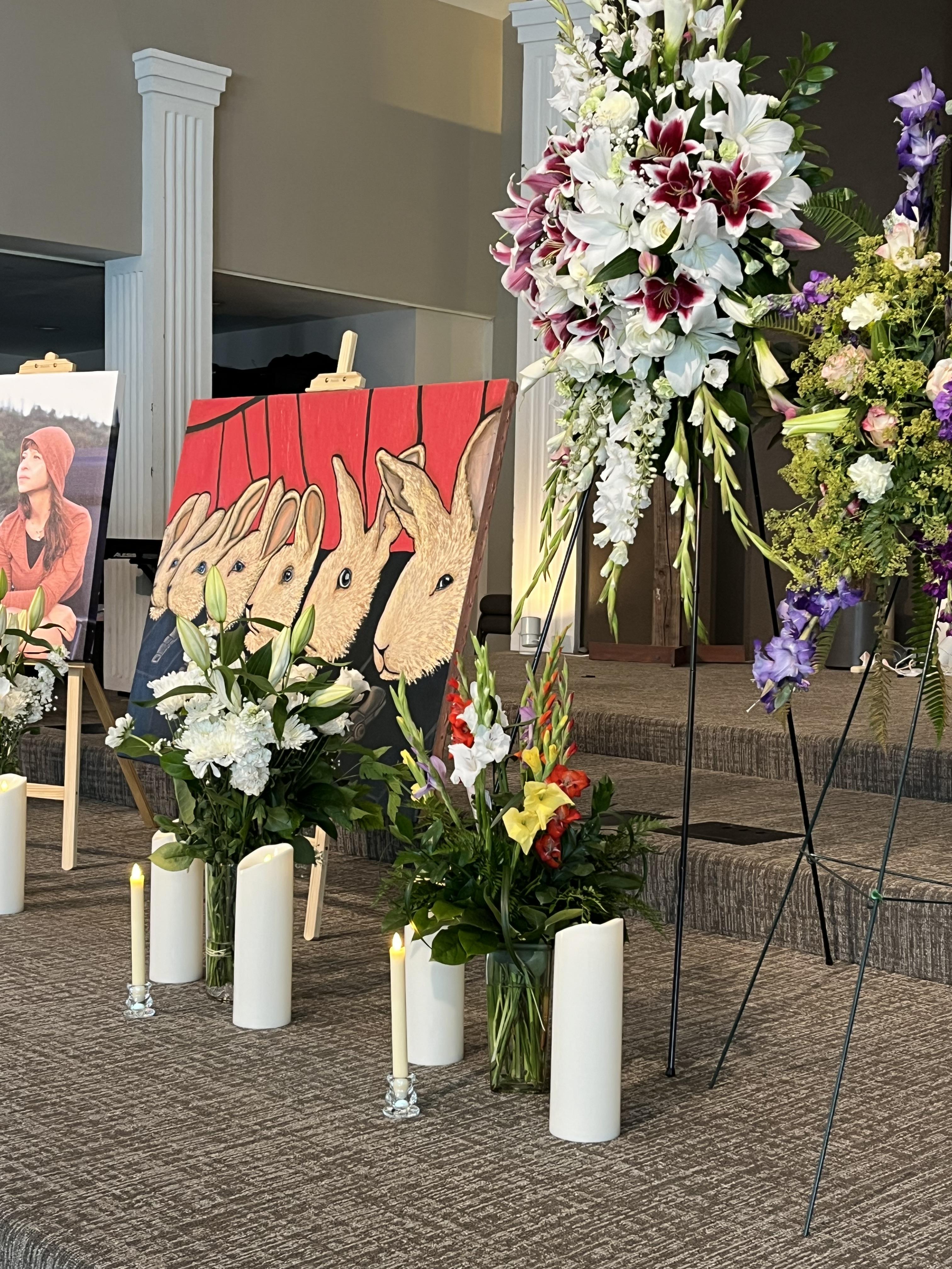 Flowers and art at Jessica’s …
