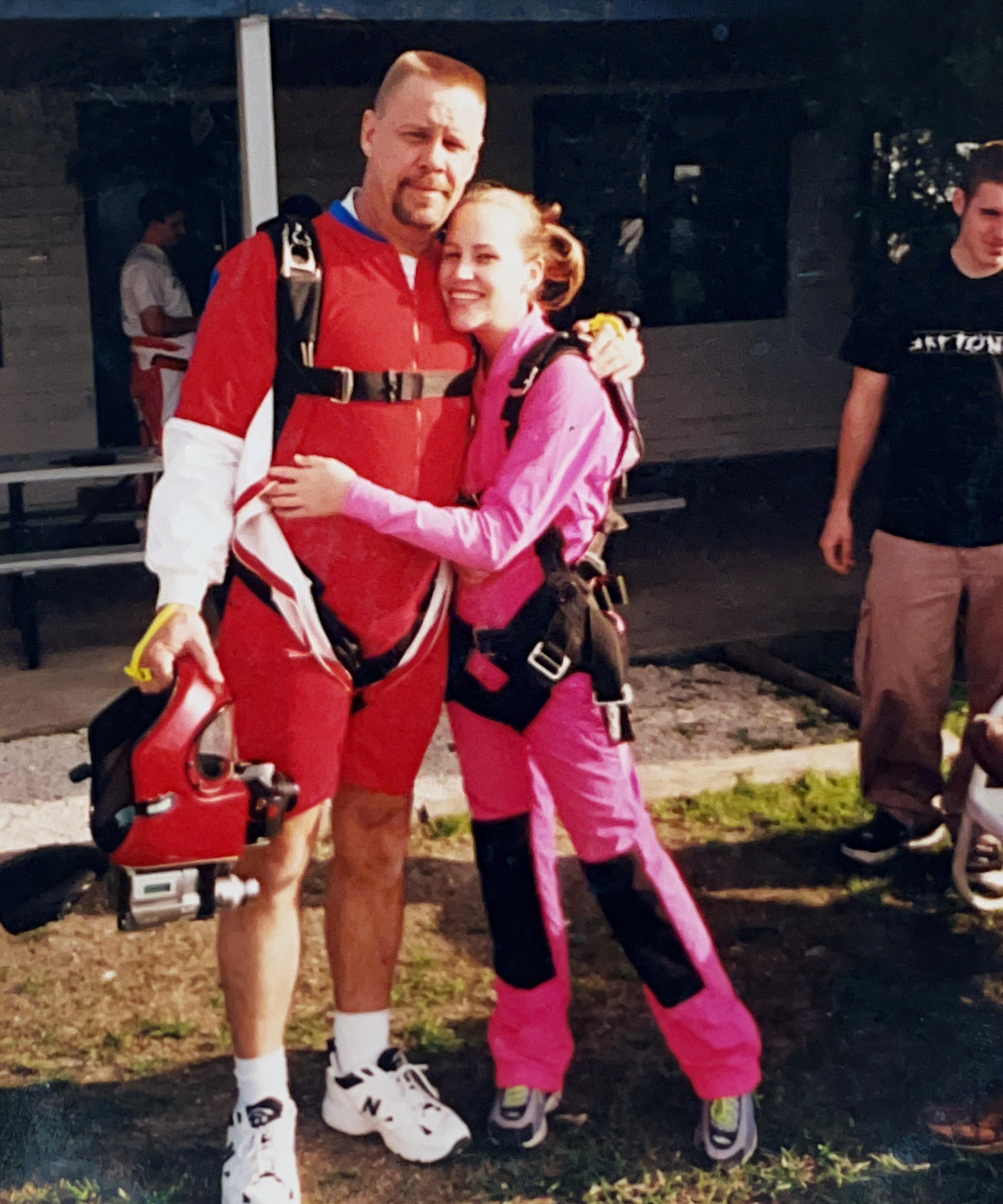 Sky diving with uncle Mitch