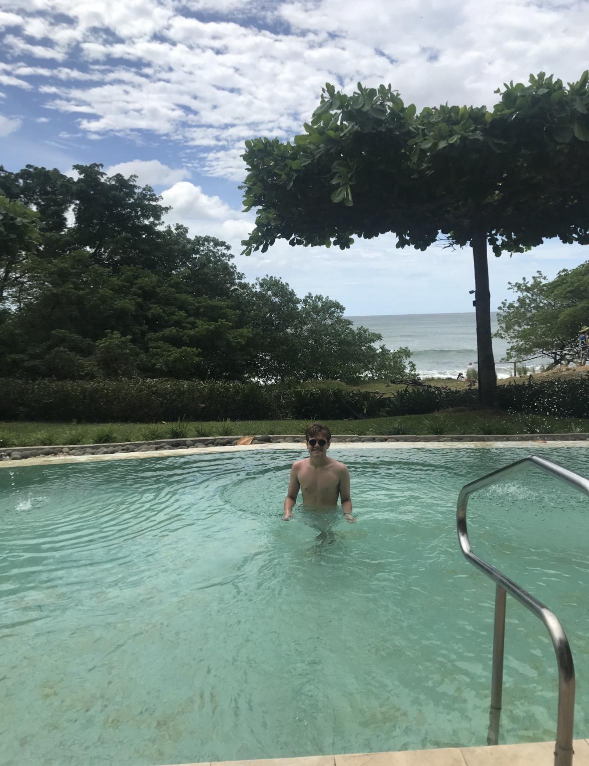 Louis taking a dip
