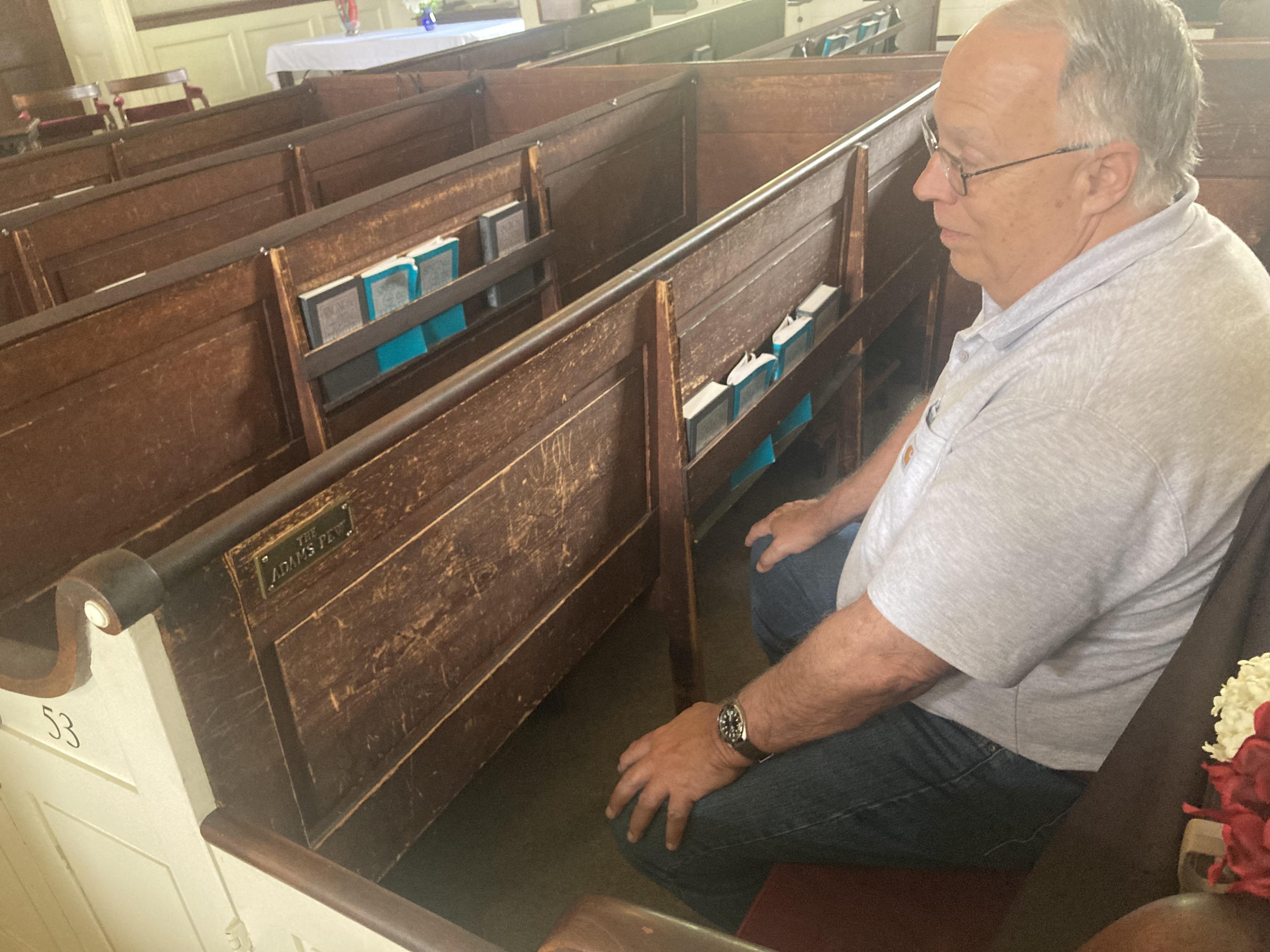 Bob sitting in President Adam…