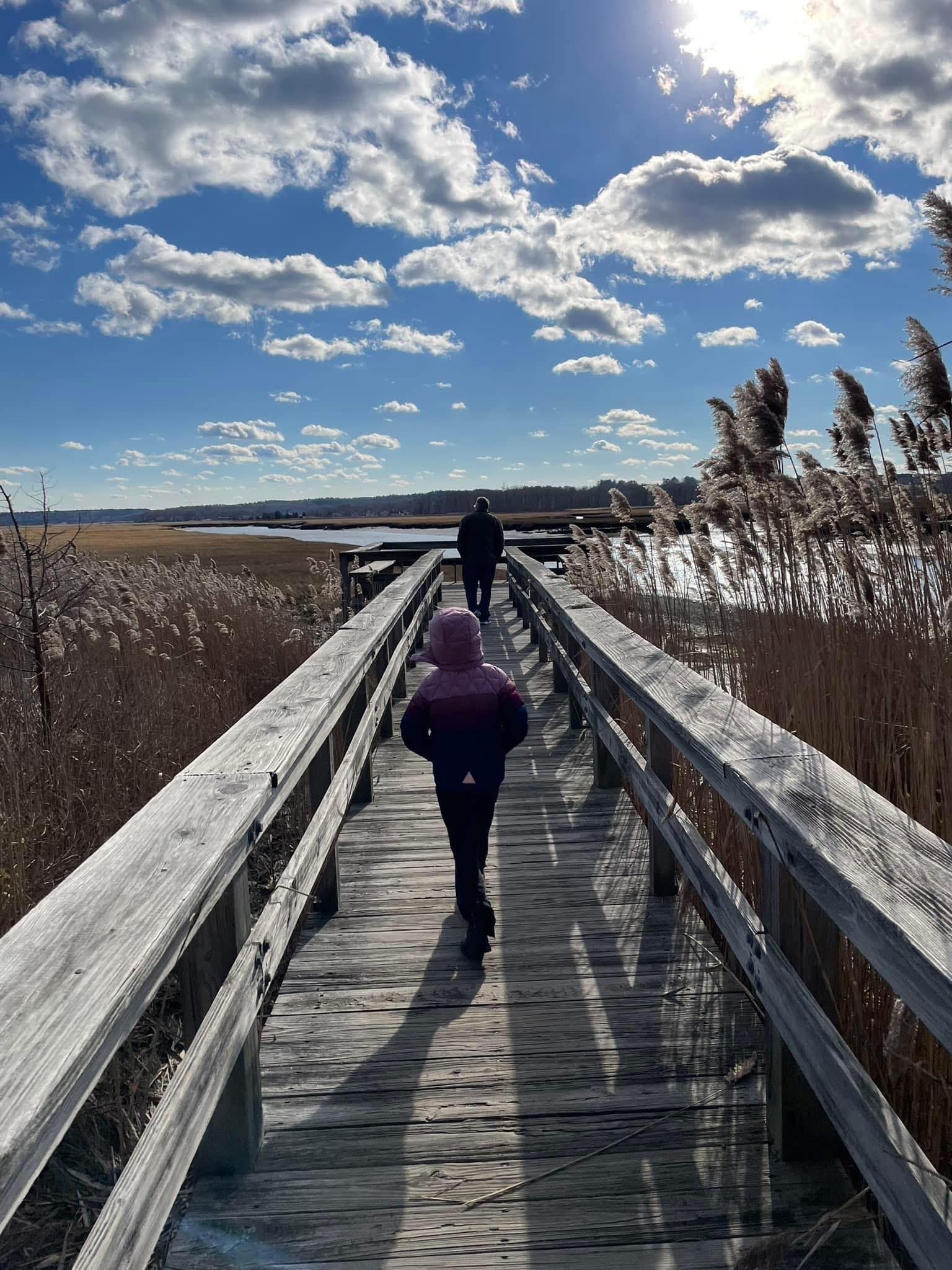 Dad and Sadie on a walk at No…