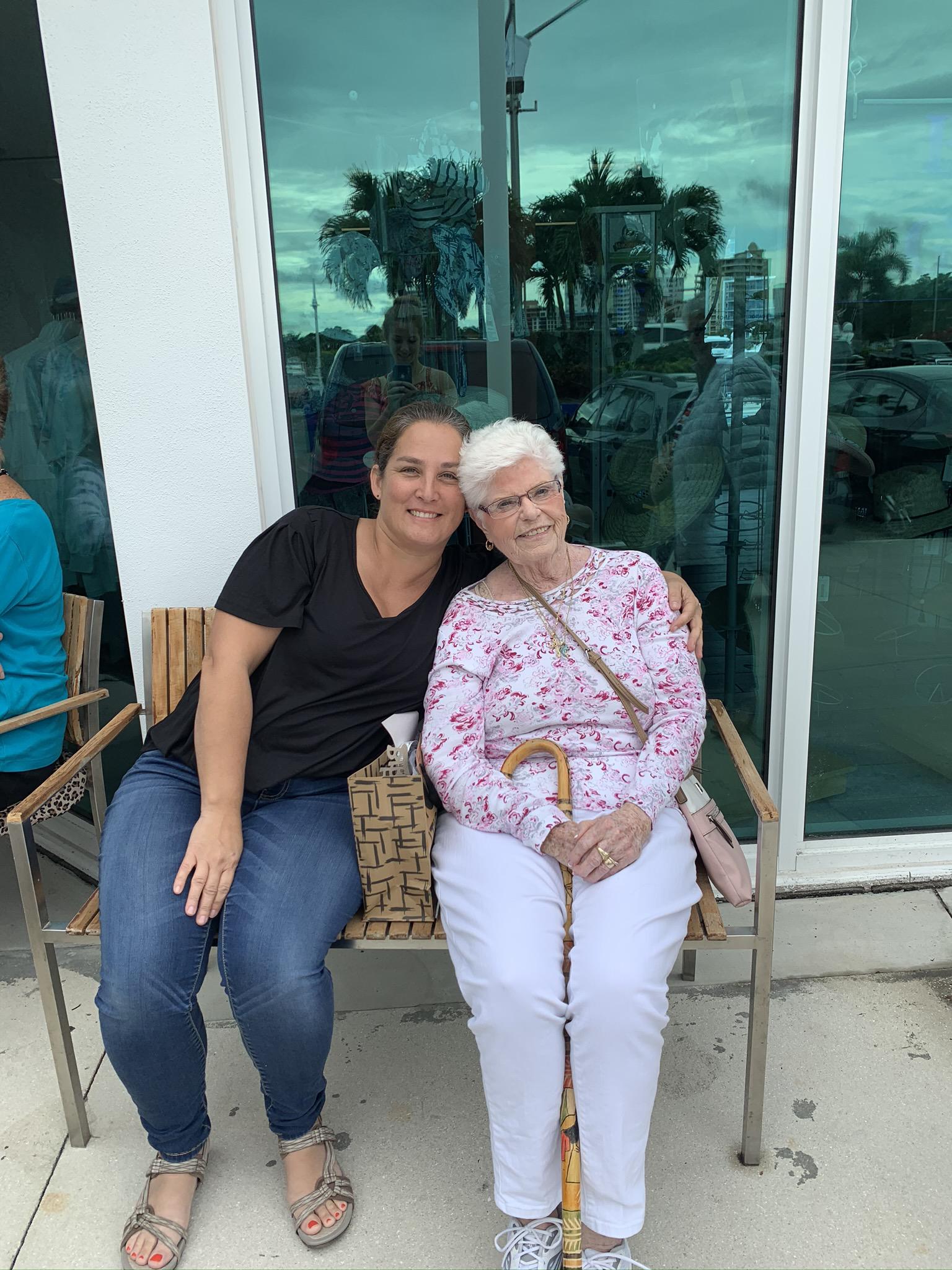 Cross country skiing mama