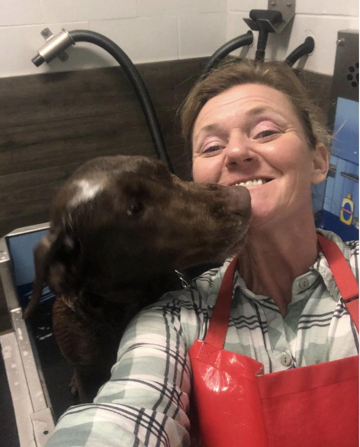 Ingrid with her dog Daisy