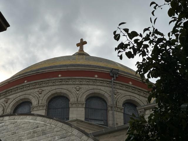 Outside Saint Francis de Sale…