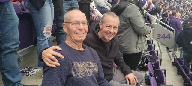 Father and Son at Vikings Game