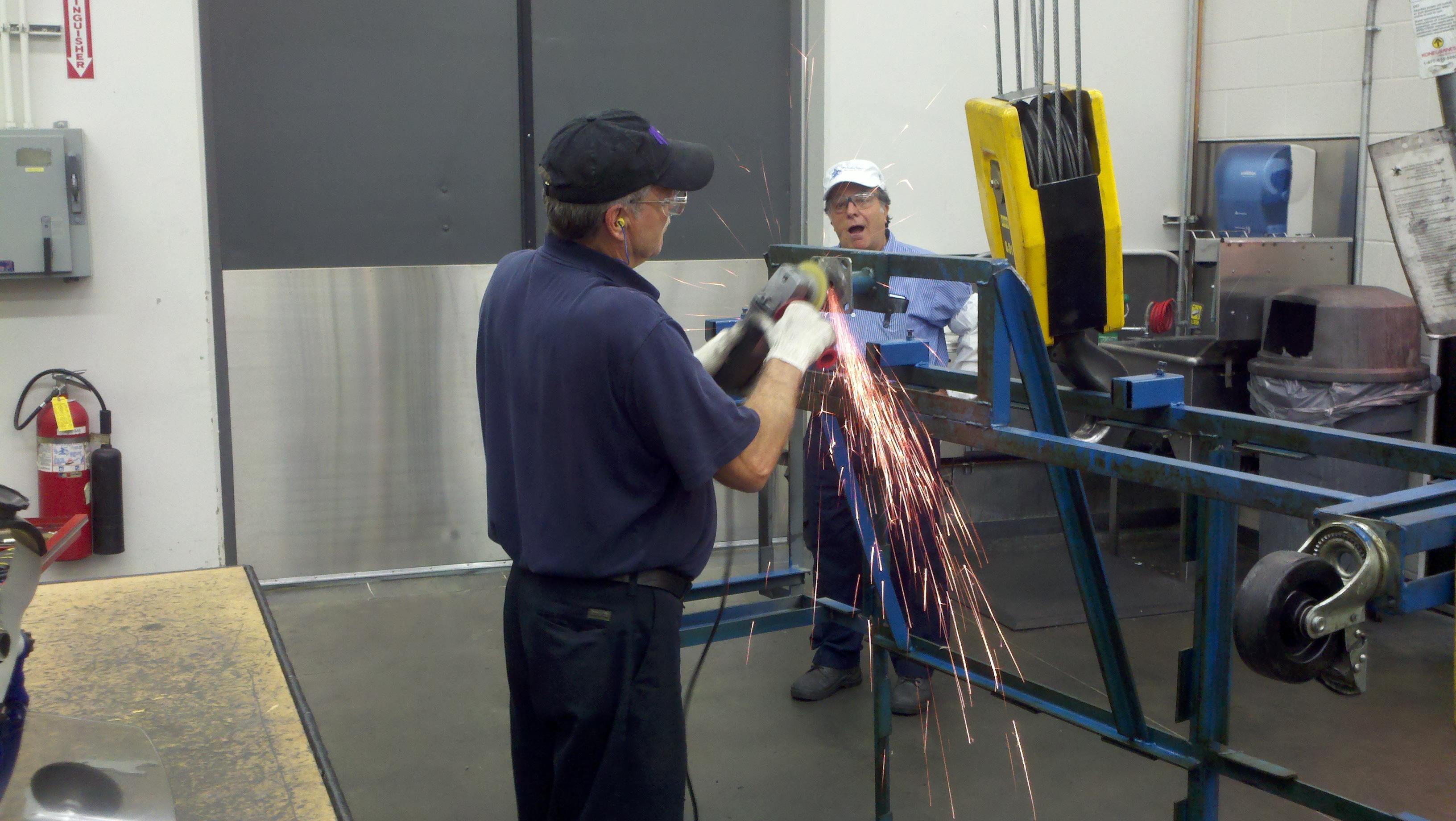 Jim working in the shop