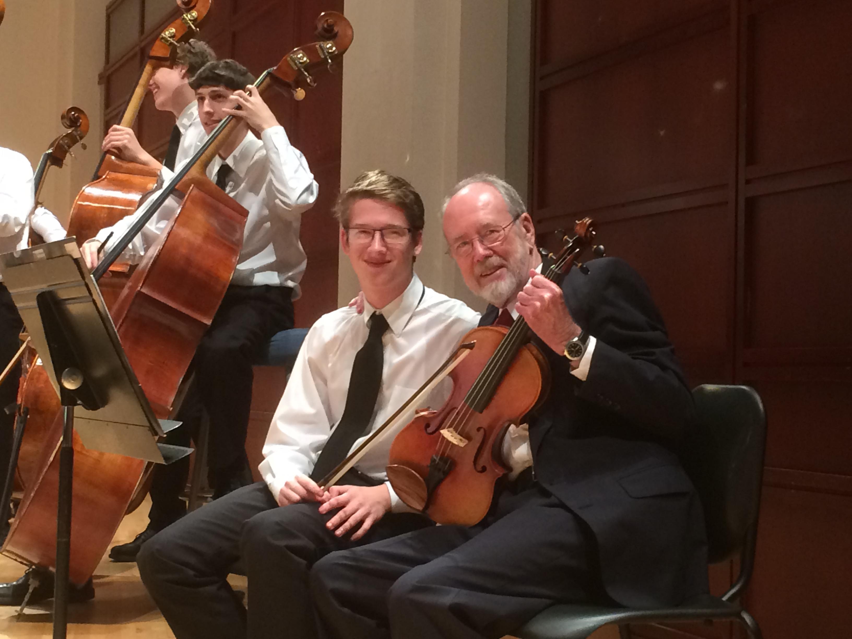 Hugh and Tanguy before the co…