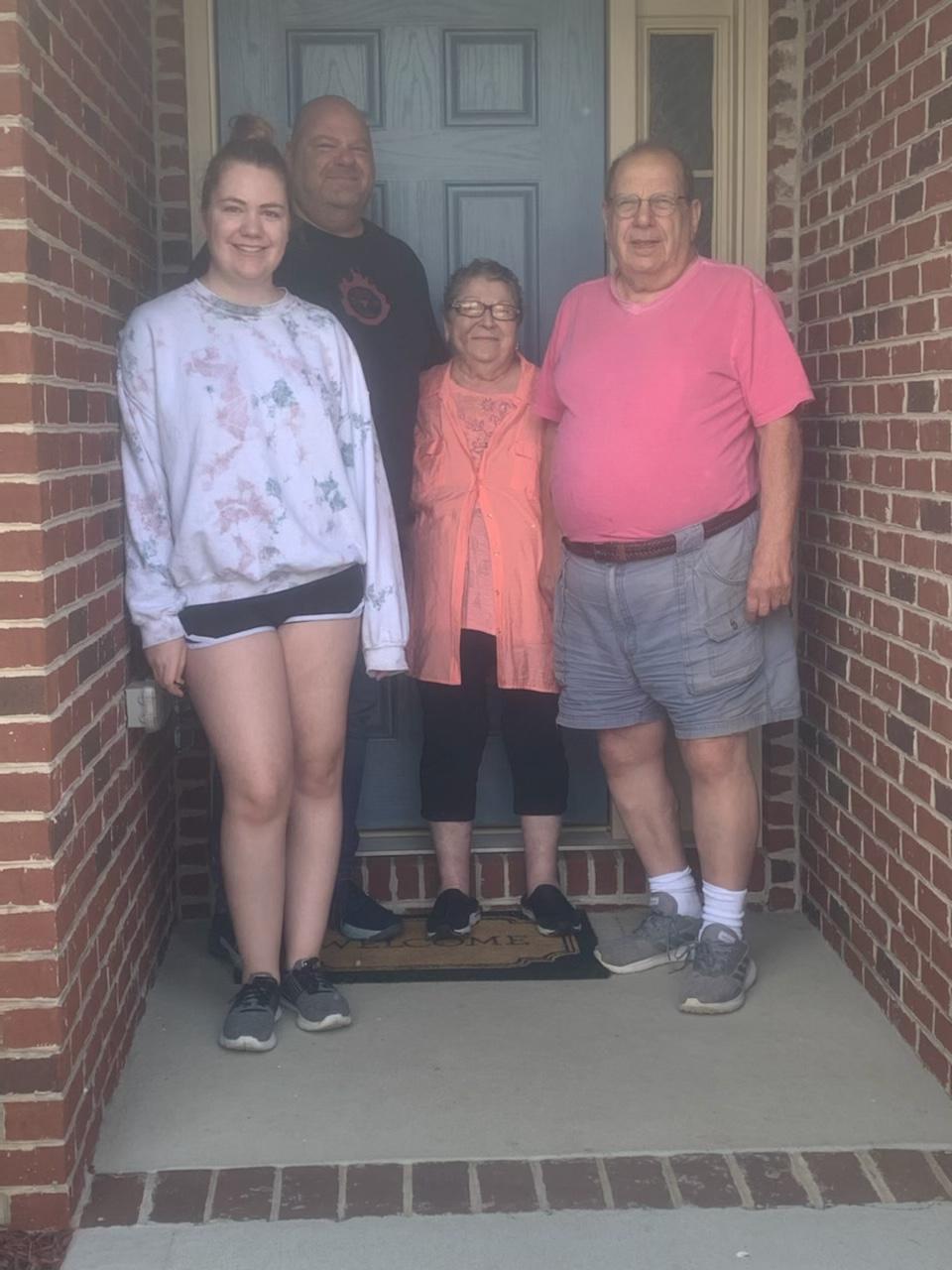 Lauren, Gramie, Papa, and Dad
