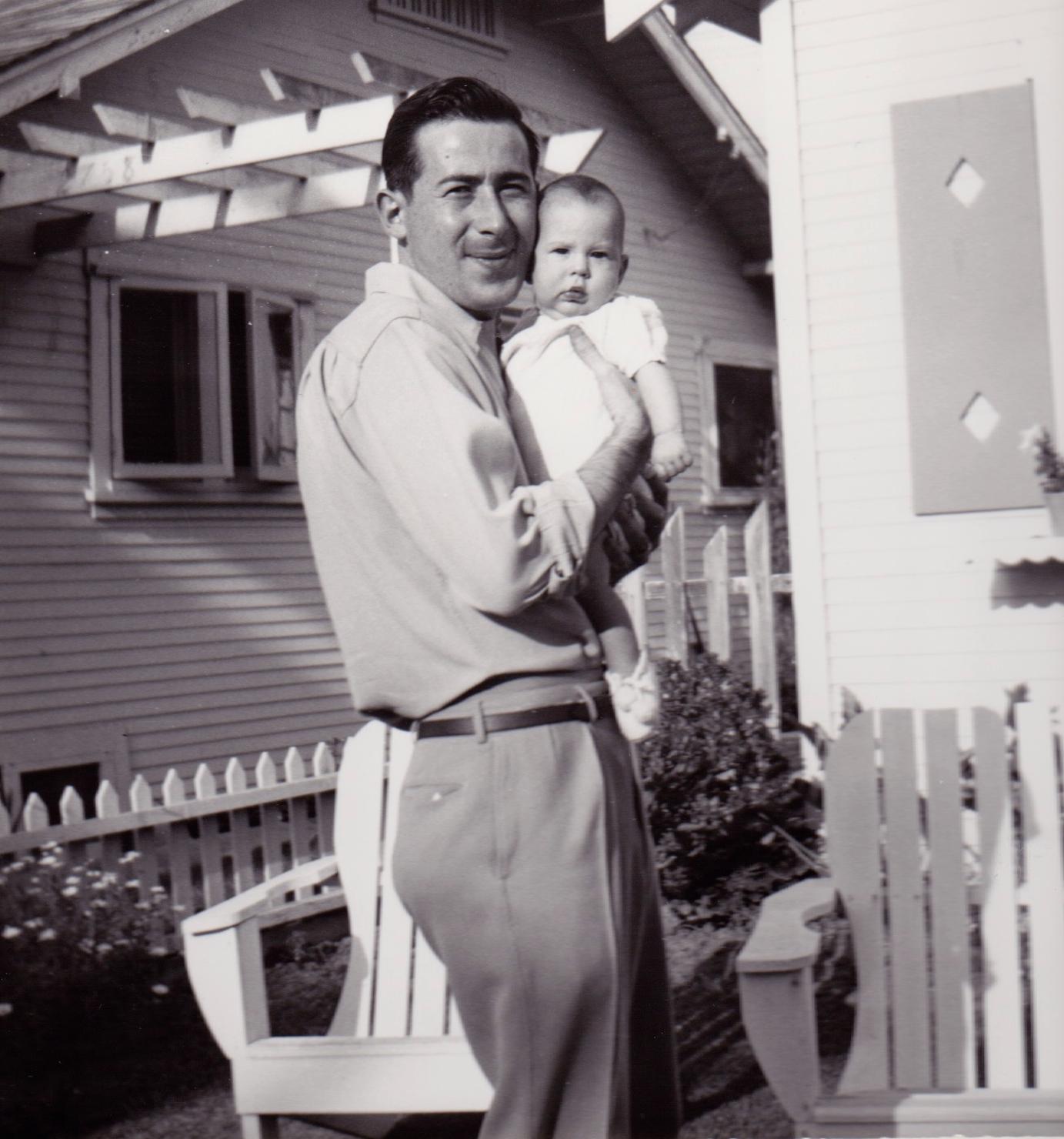 Baby Linda and her dad.