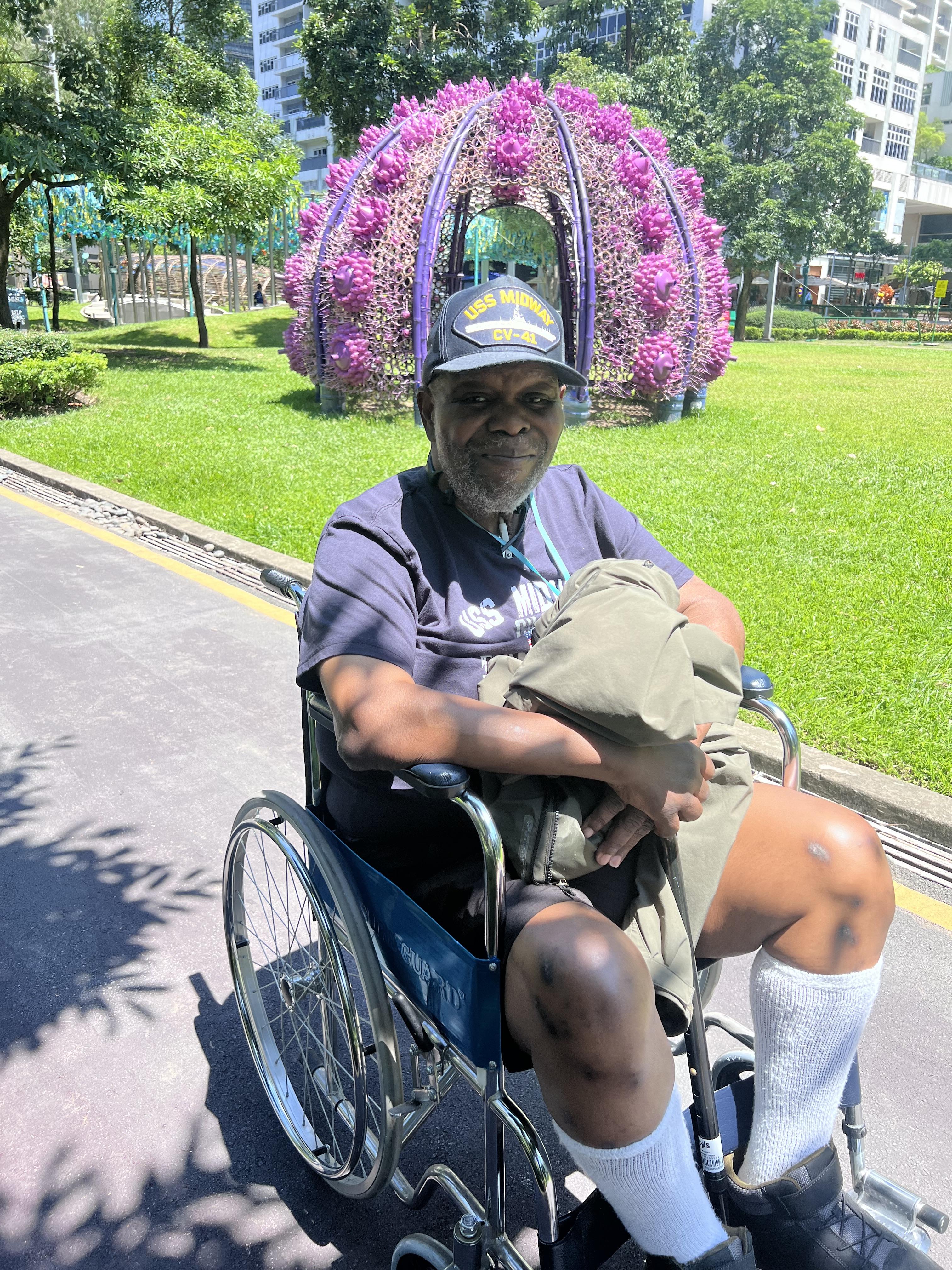 Roy enjoying a park in Manila