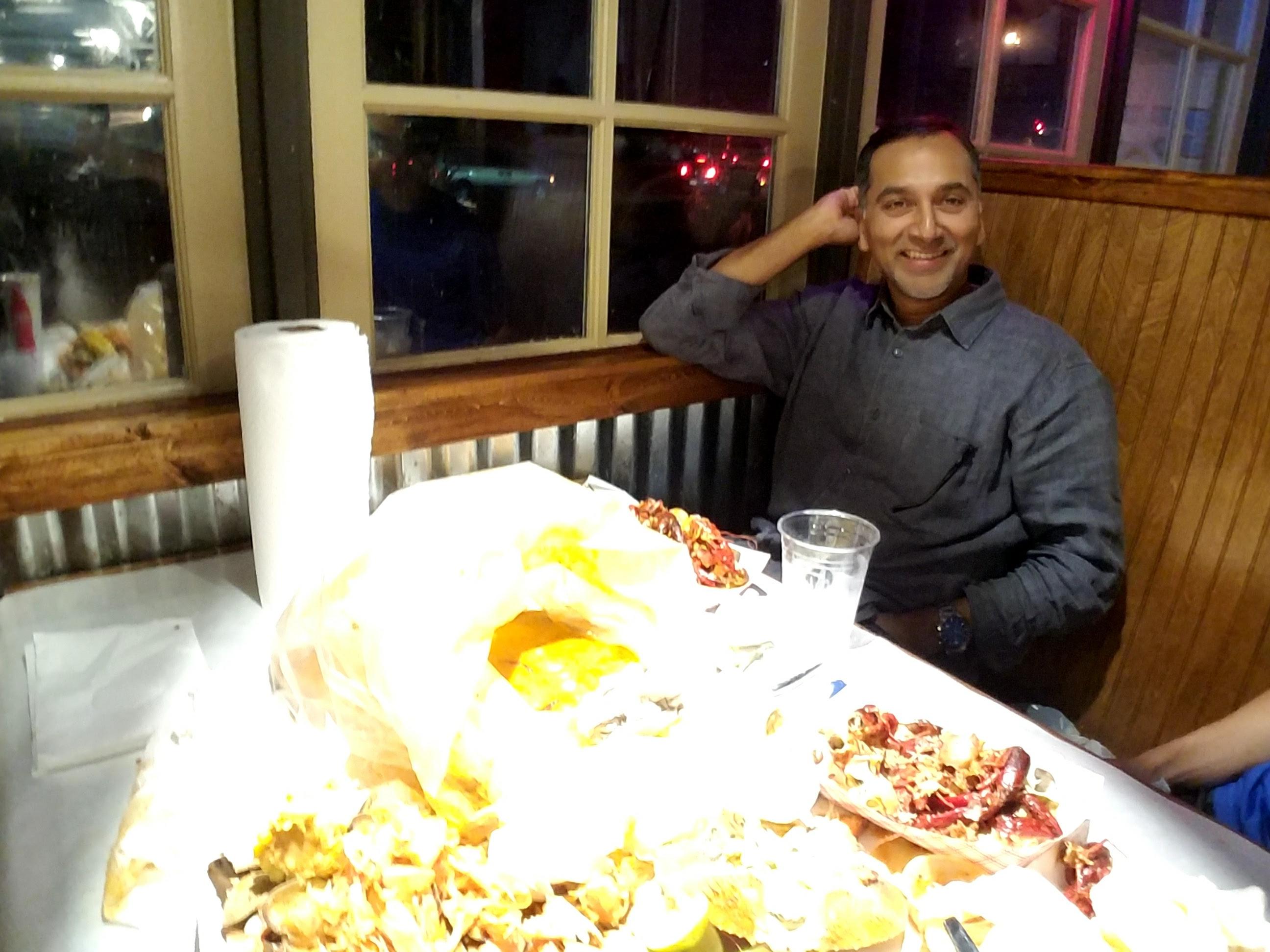 Niranjin posing after gorging…