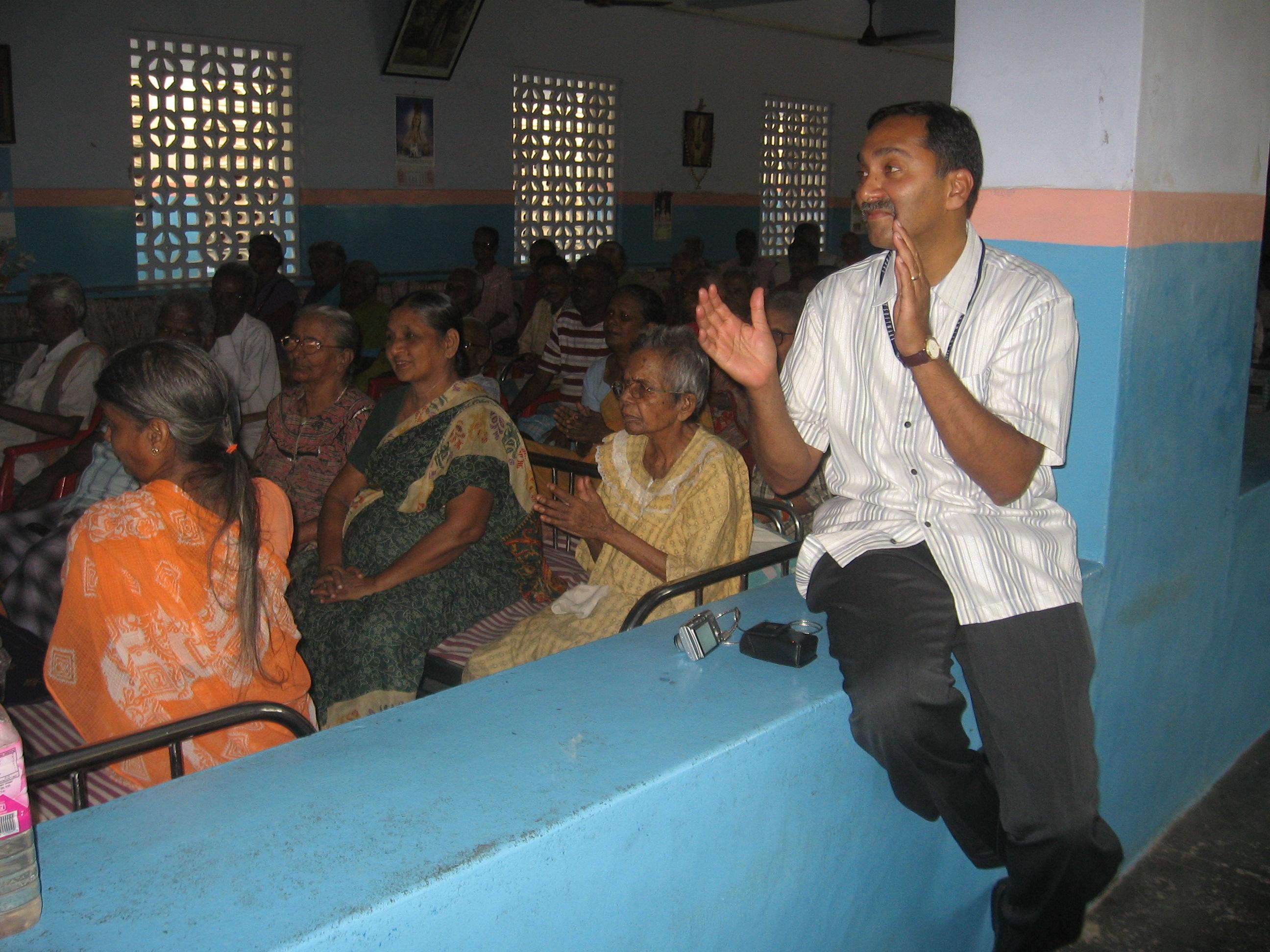Old age home visit from Tent …