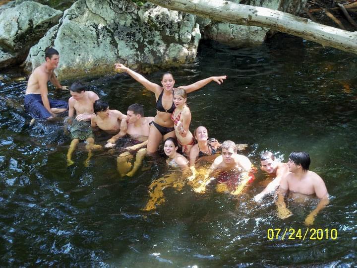 Cliff jumping with the whole …