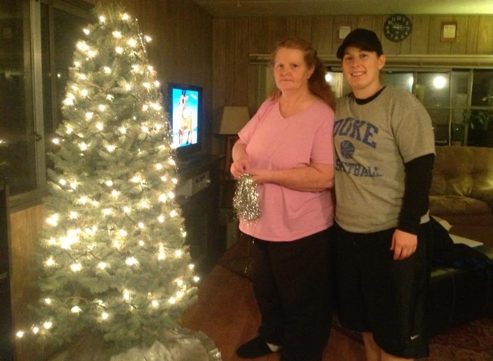 Crystal and Mom at Christmas …