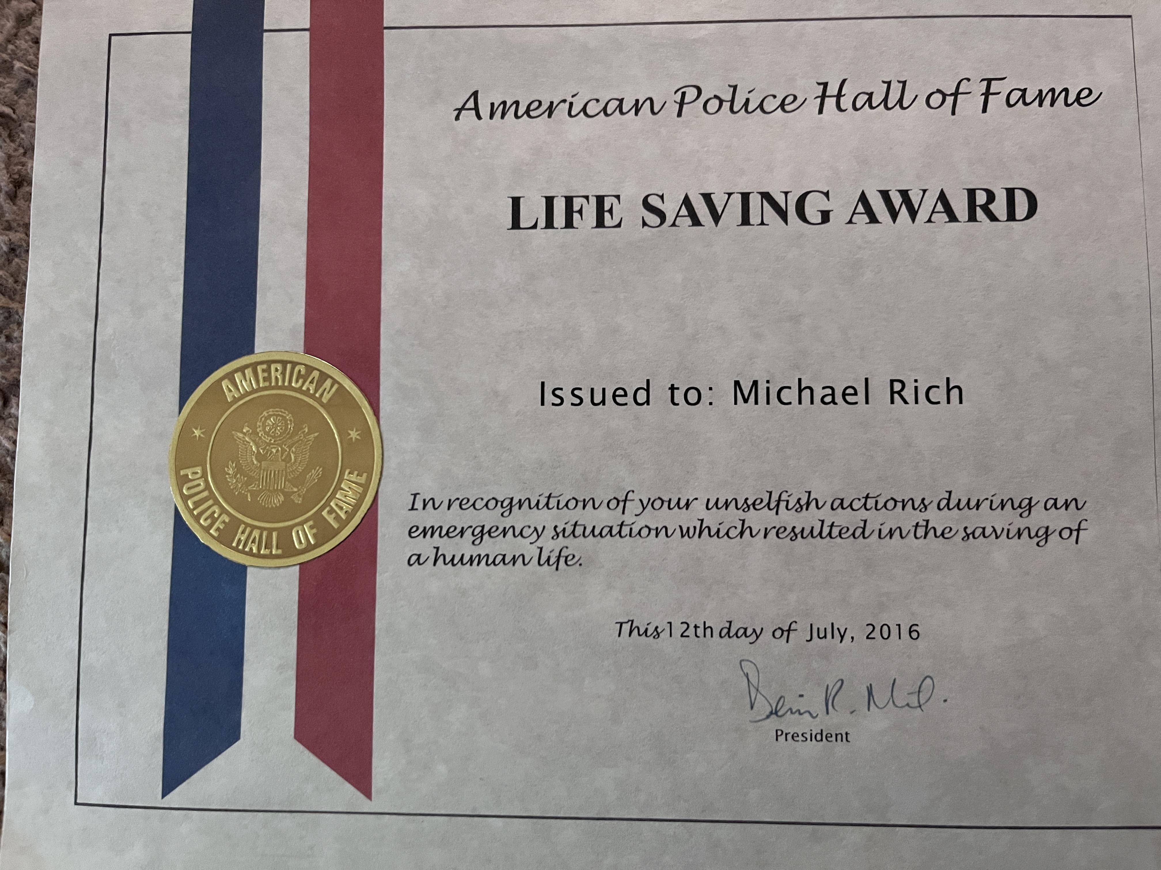 Michael was in Law Enforcemen…