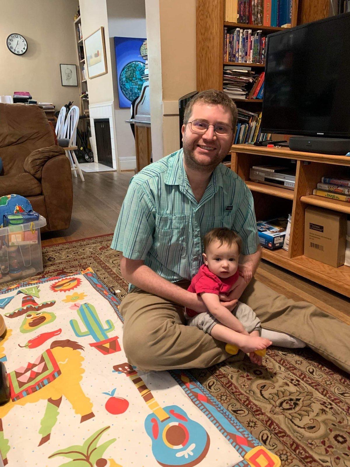 Sam with baby Nova, his niece