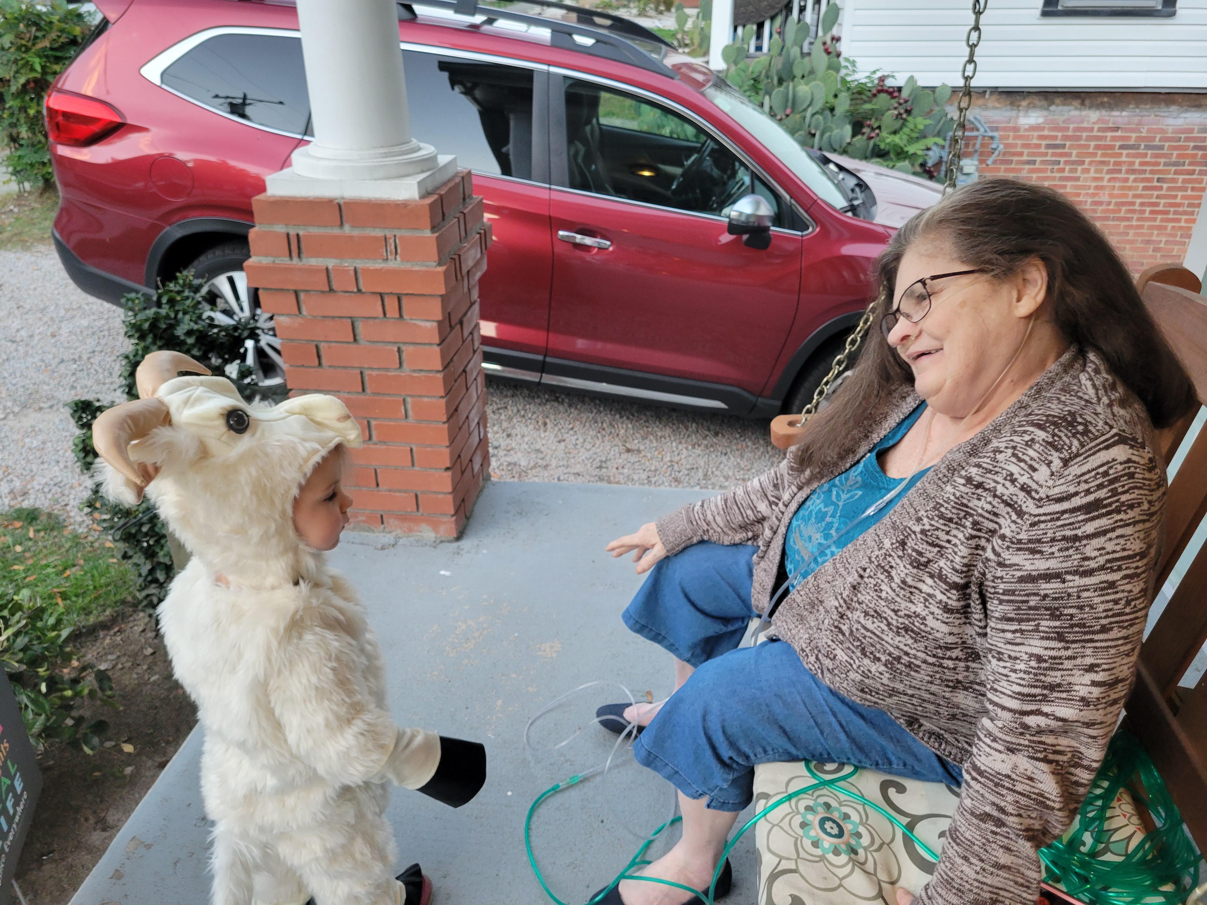 Laughing and chatting with he…