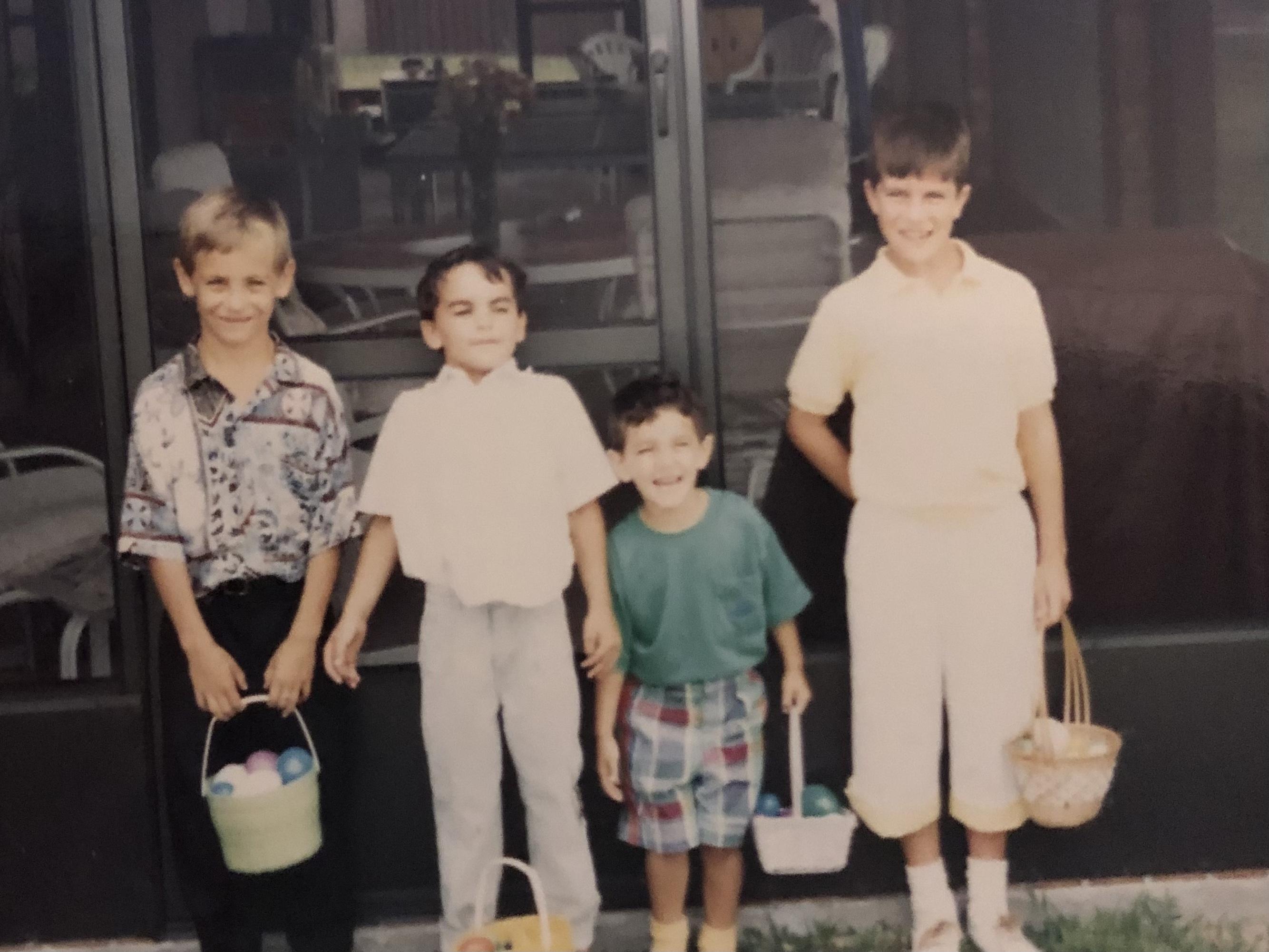 Daniel with his cousins at Ea…