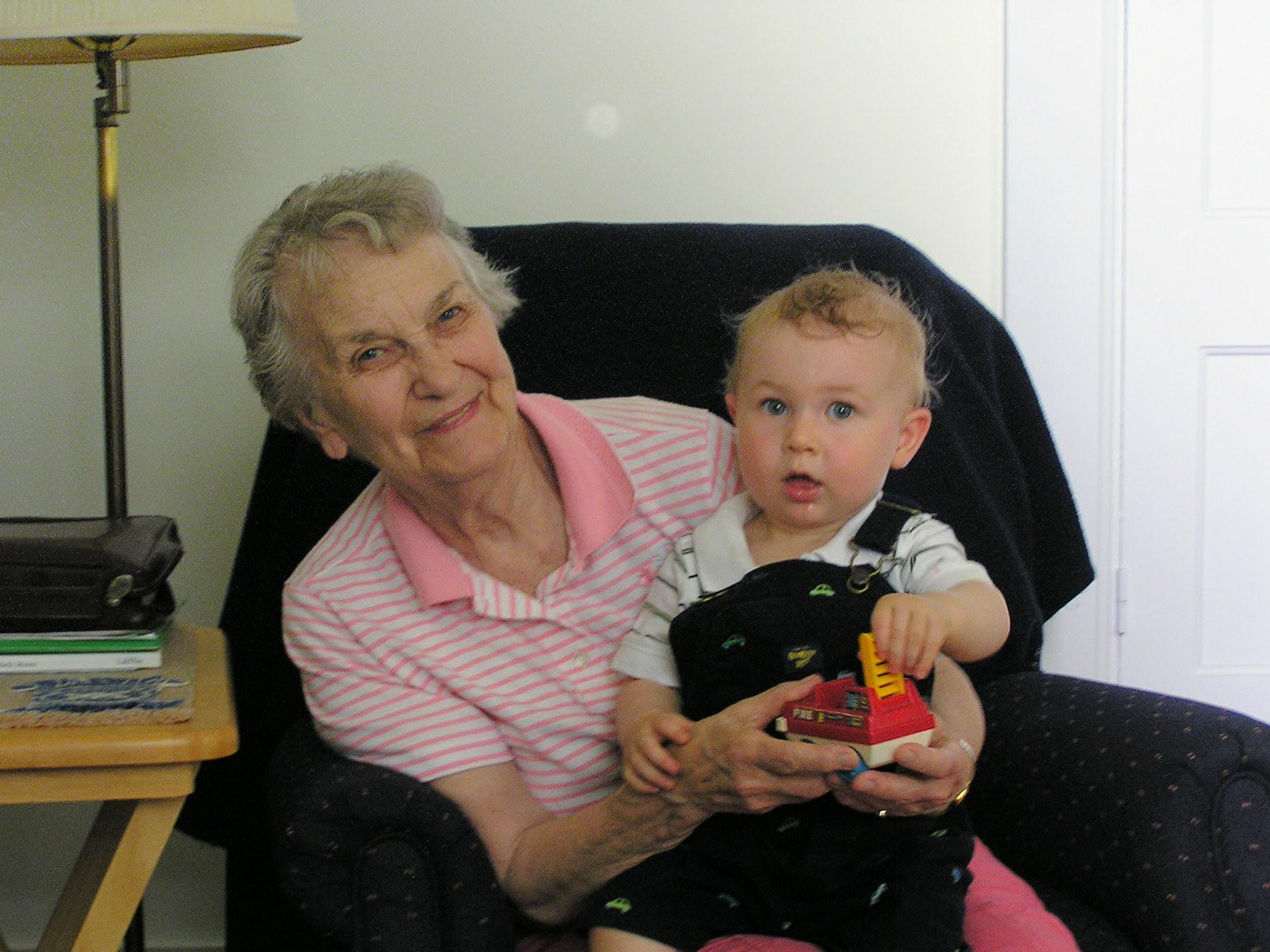 Great-grandson Ben visiting G…