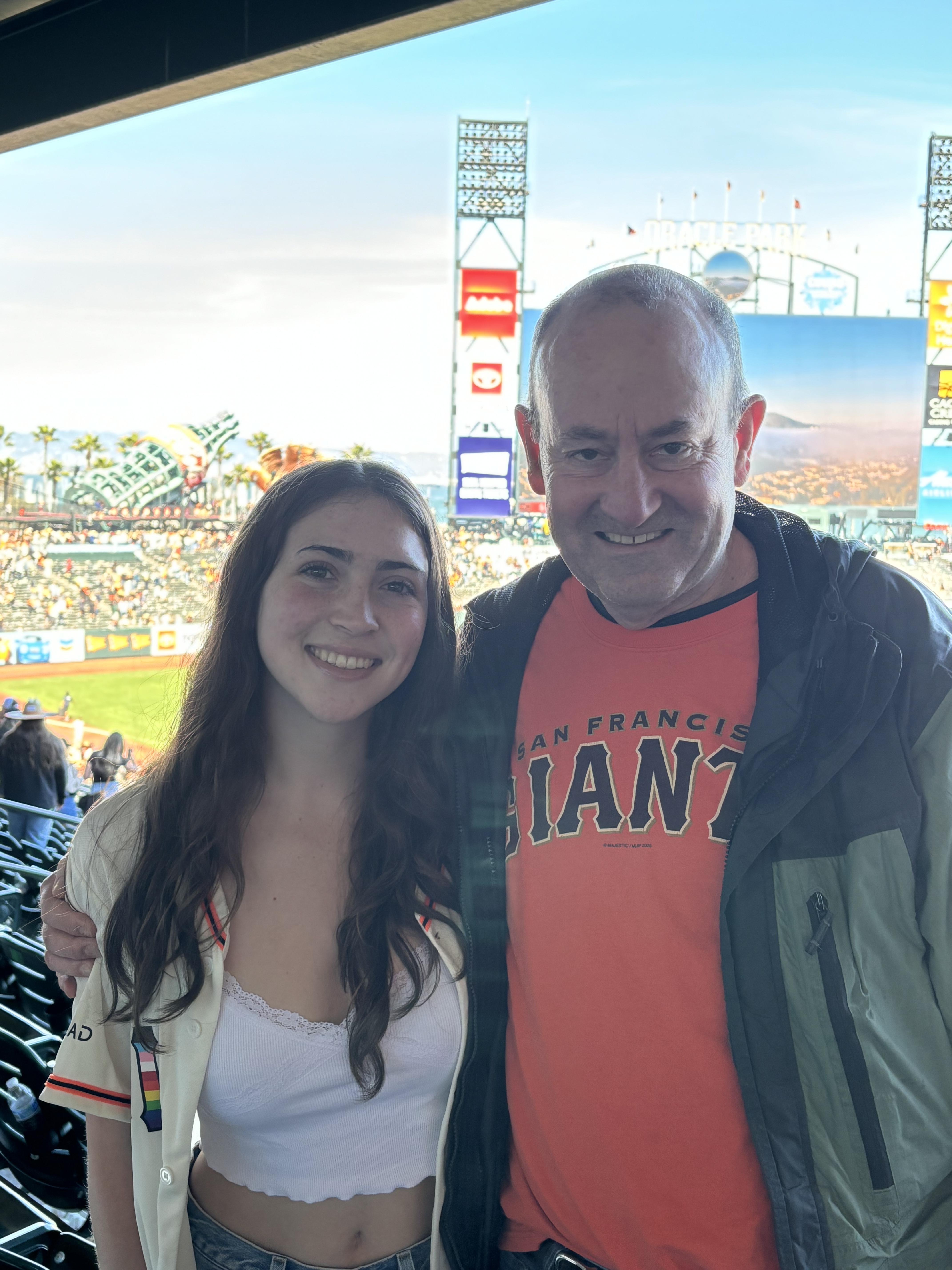Ken and Natalia at the giants…