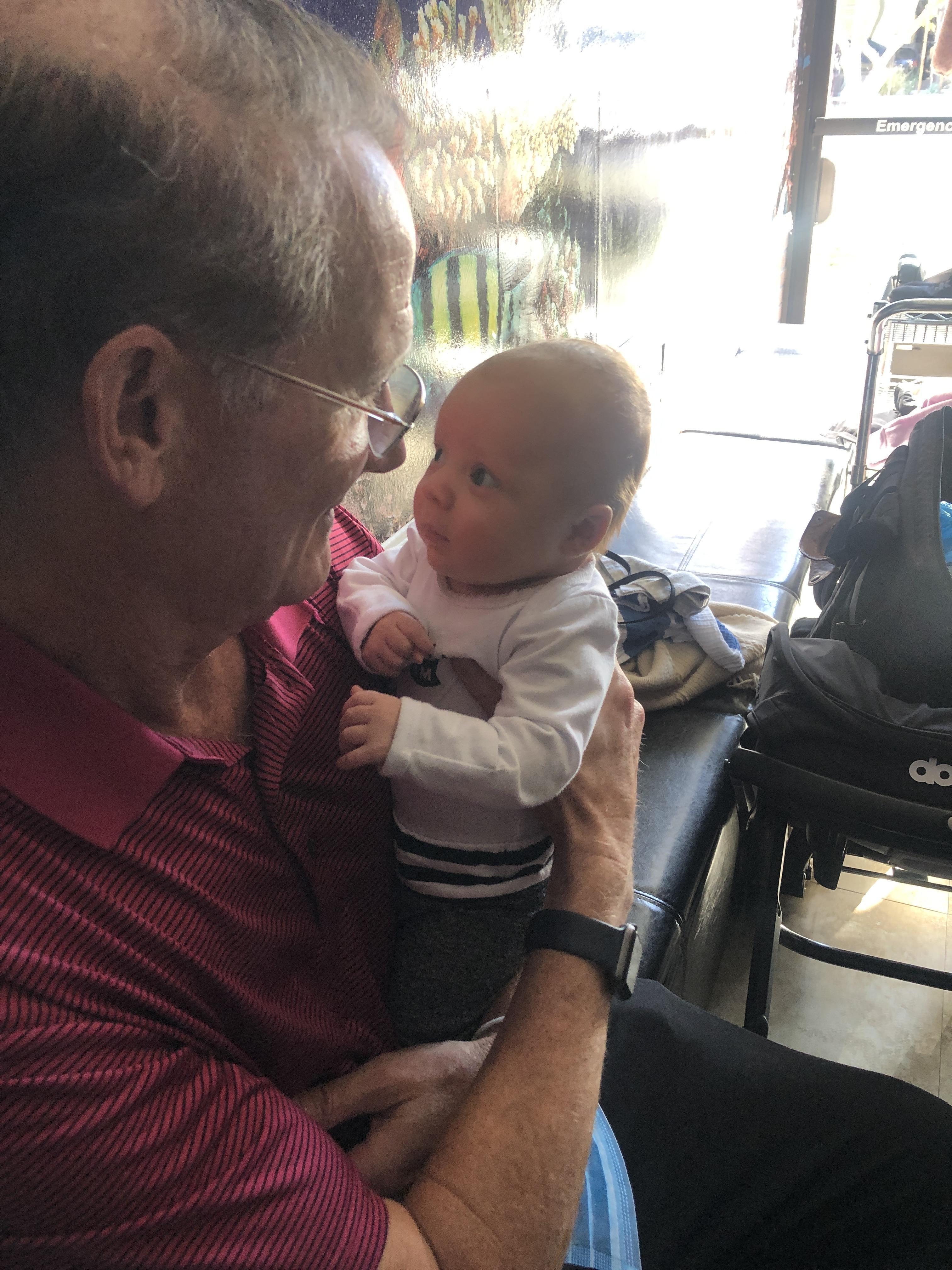 Grandpa with baby Charlie