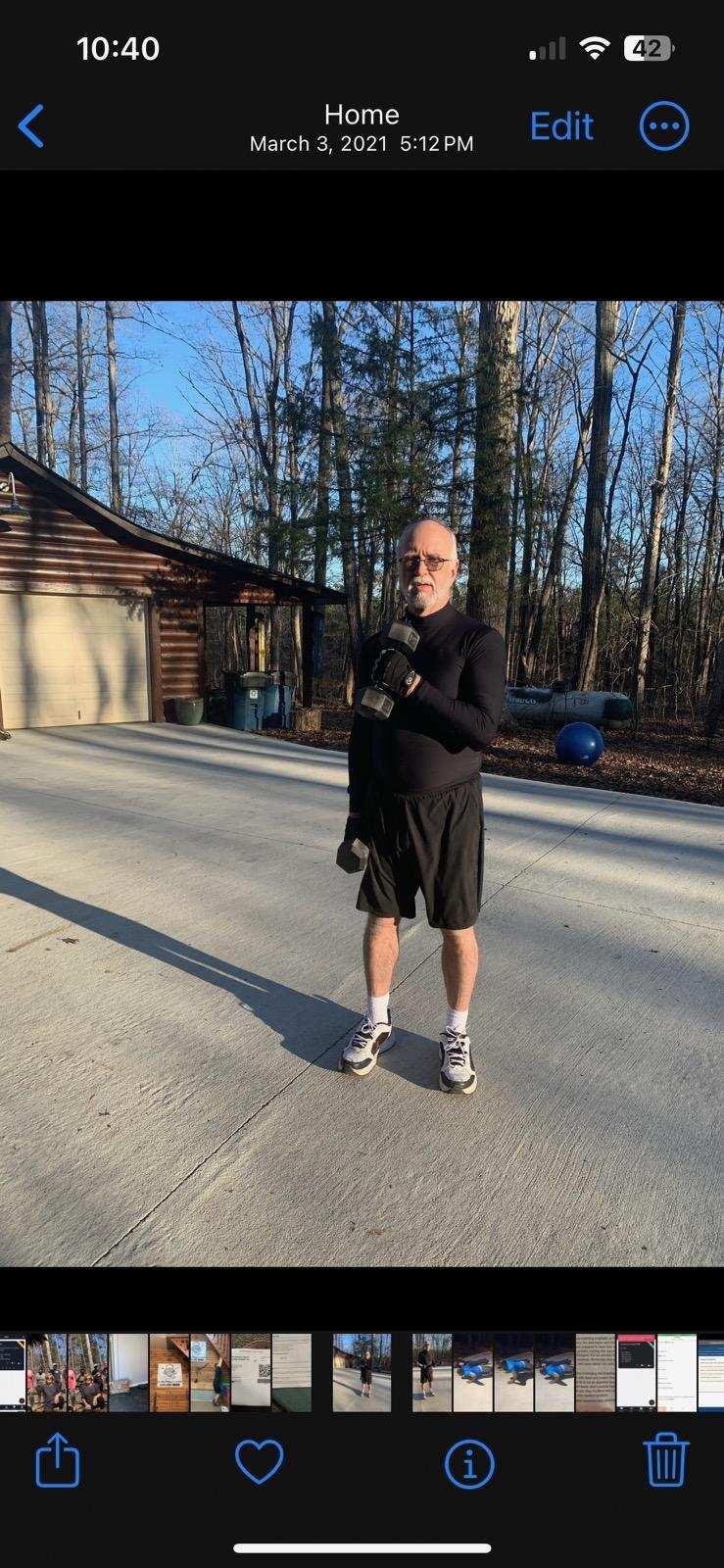 Gary working out with his tra…