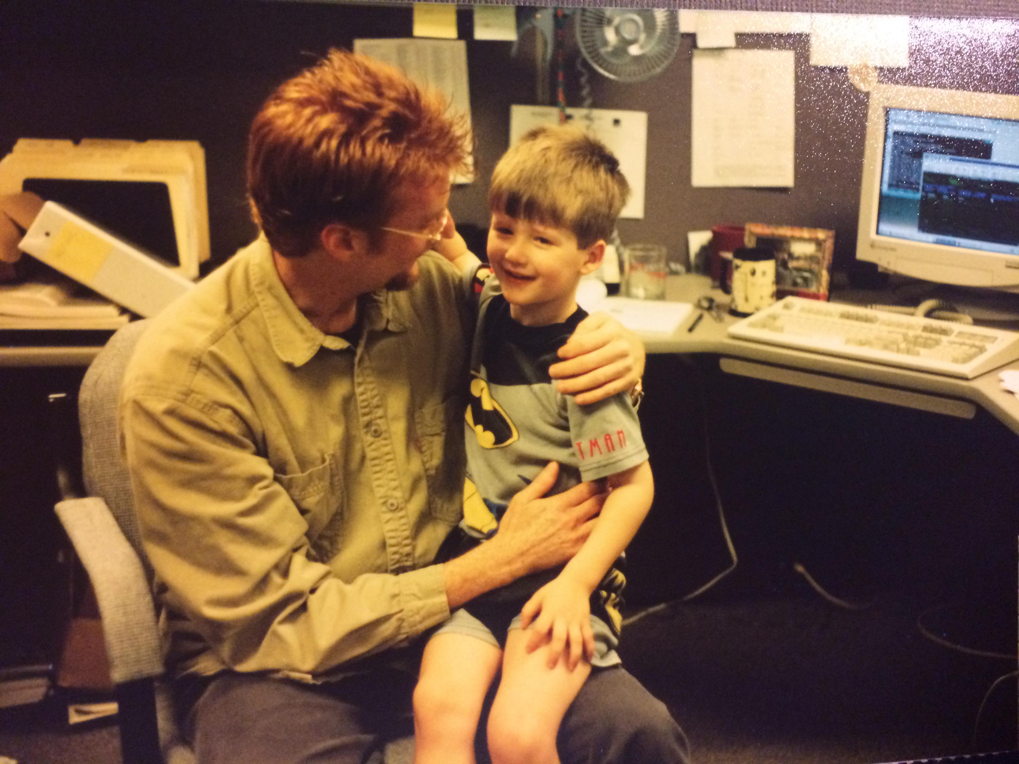 Elliot and Dad at Docucorp.