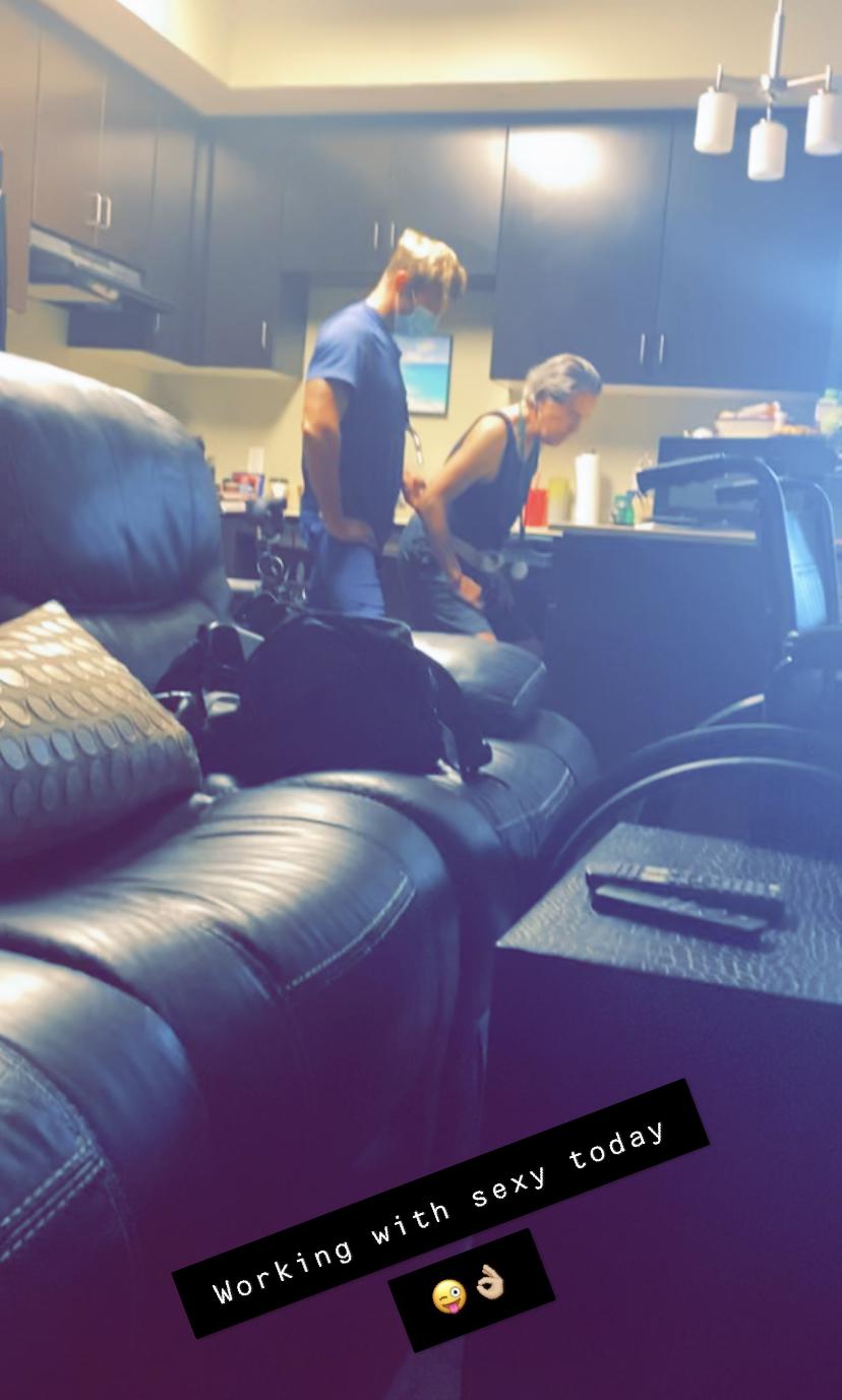 Ted working out with his Phys…