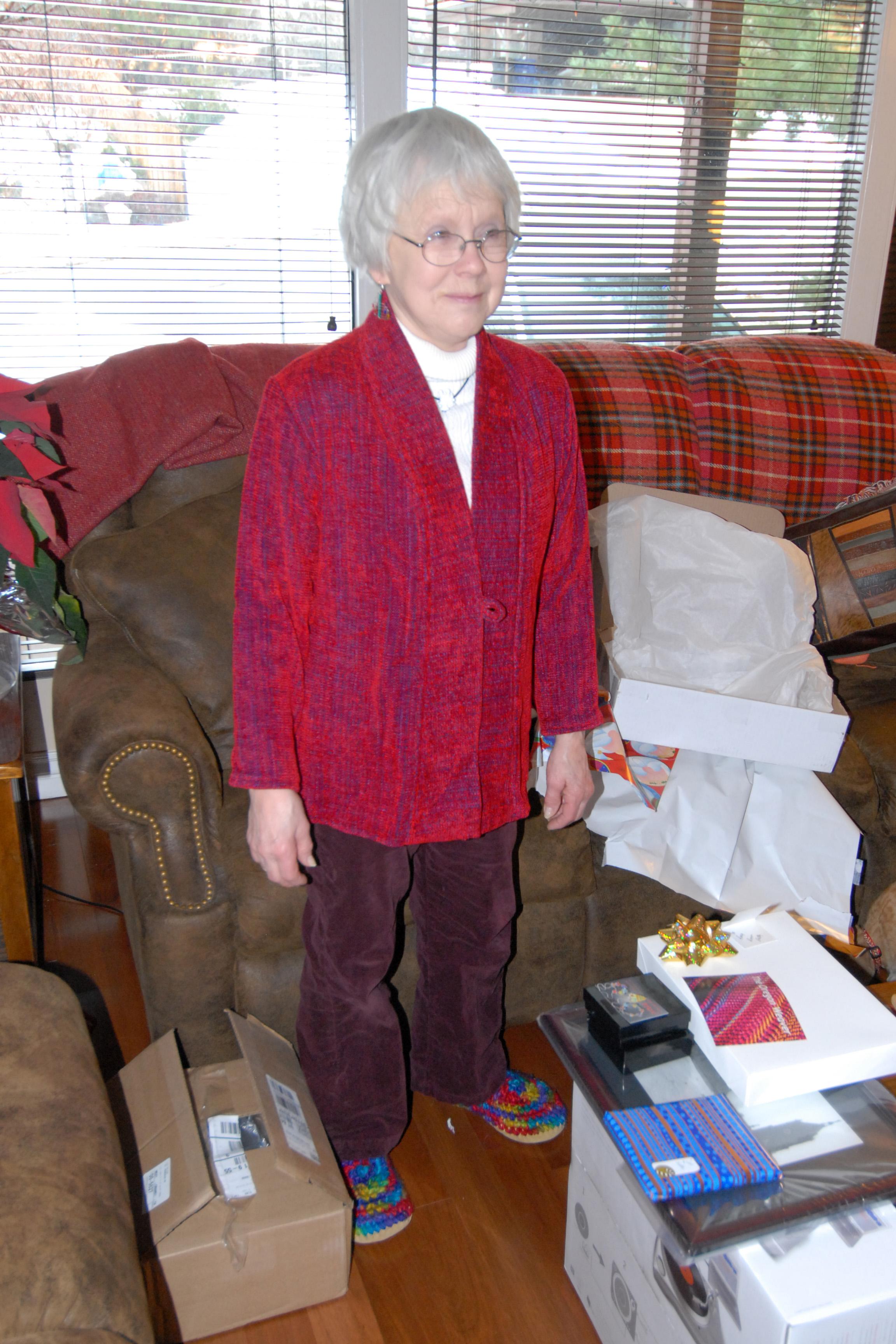 Amy in her new jacket at Chri…