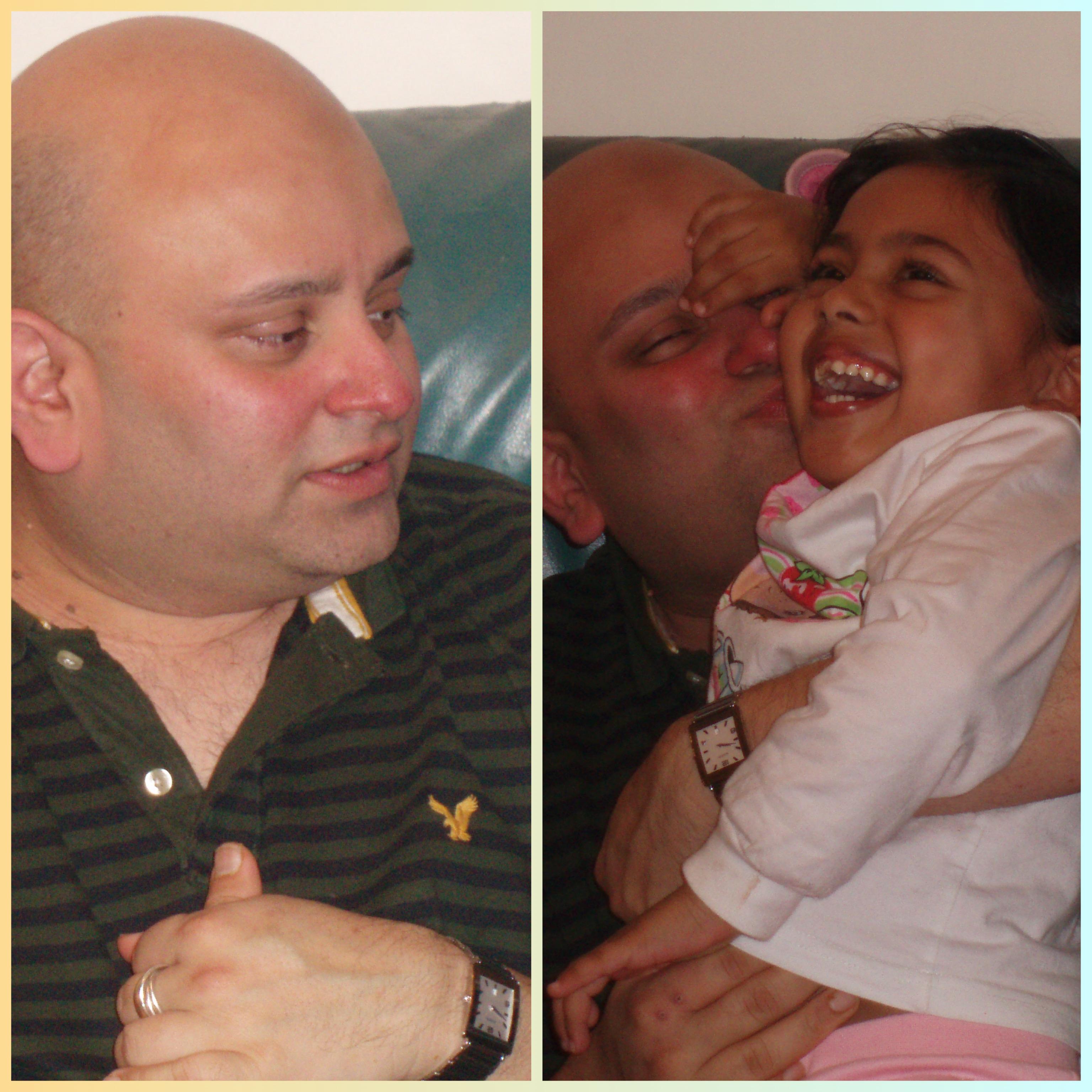 Ananda Kaka with his grand ni…